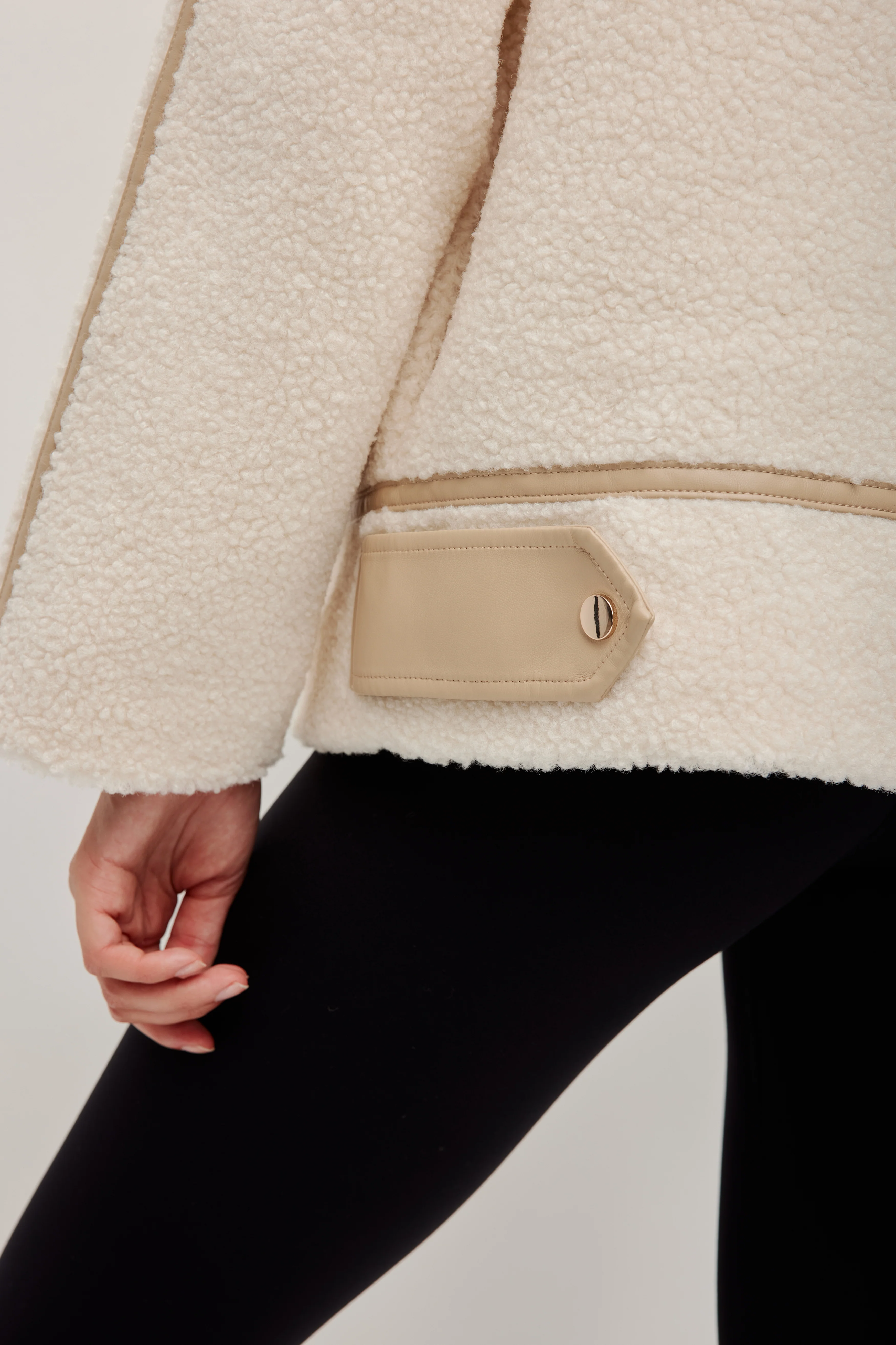 Panelled Sherpa Jacket - Image 5
