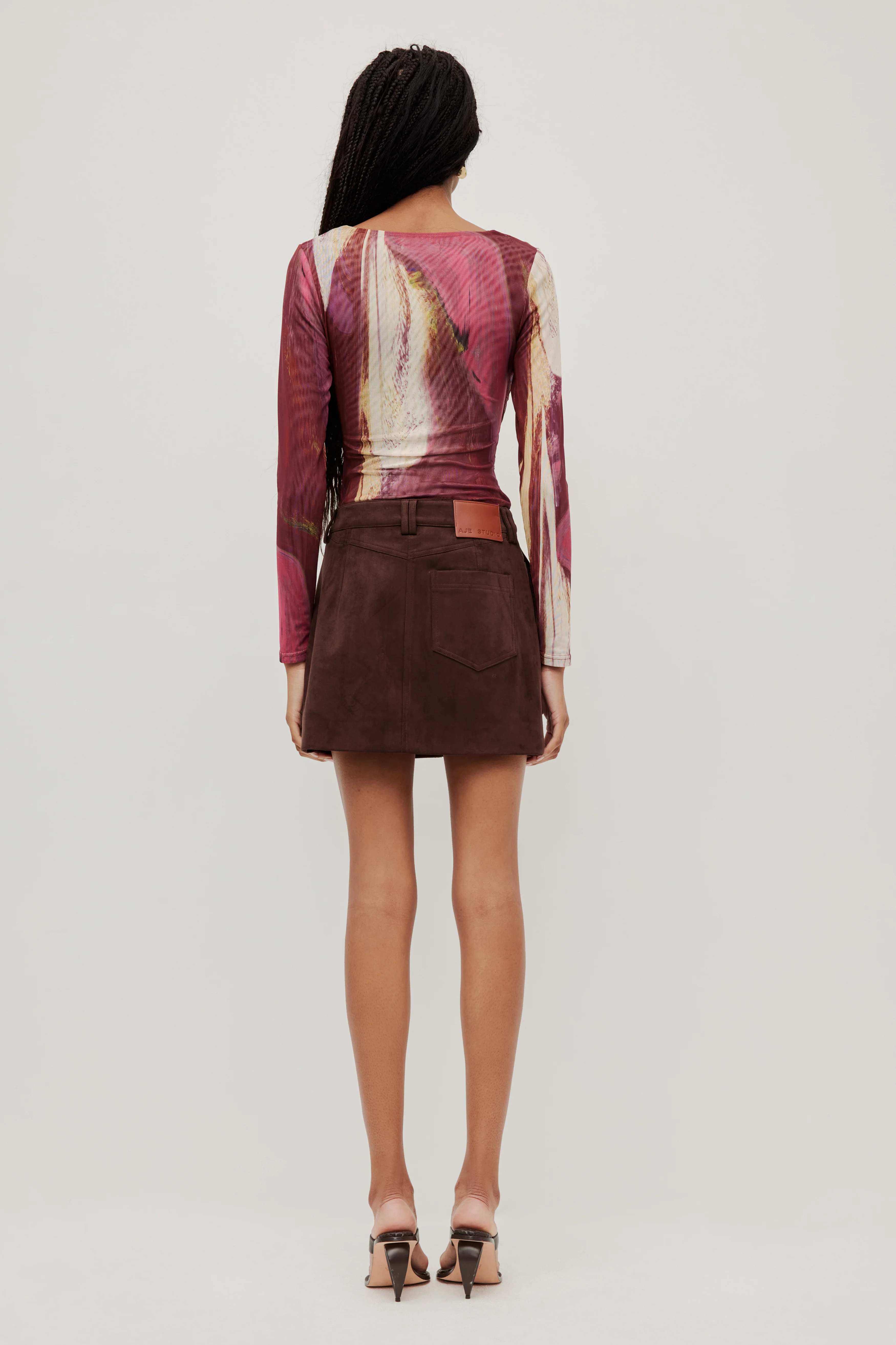 Philo Vegan Suede Mini Skirt - Image 6