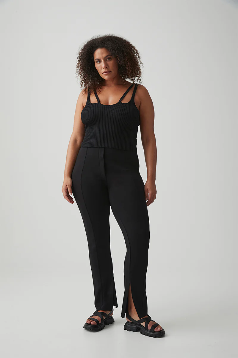 Pintuck Split Hem Pant 520 - Image 10