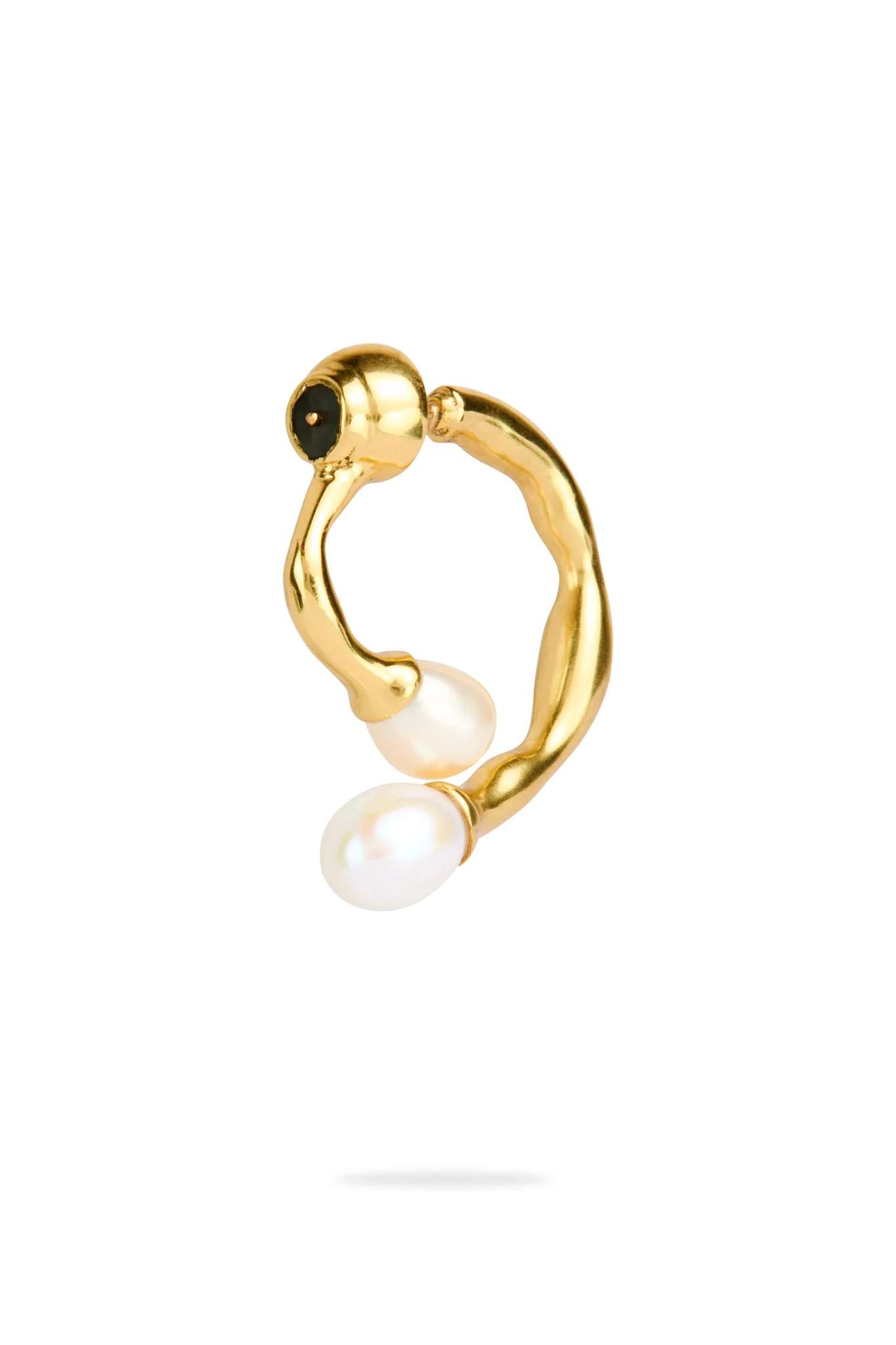 Ramona Pearl Bar Hoop - Image 3