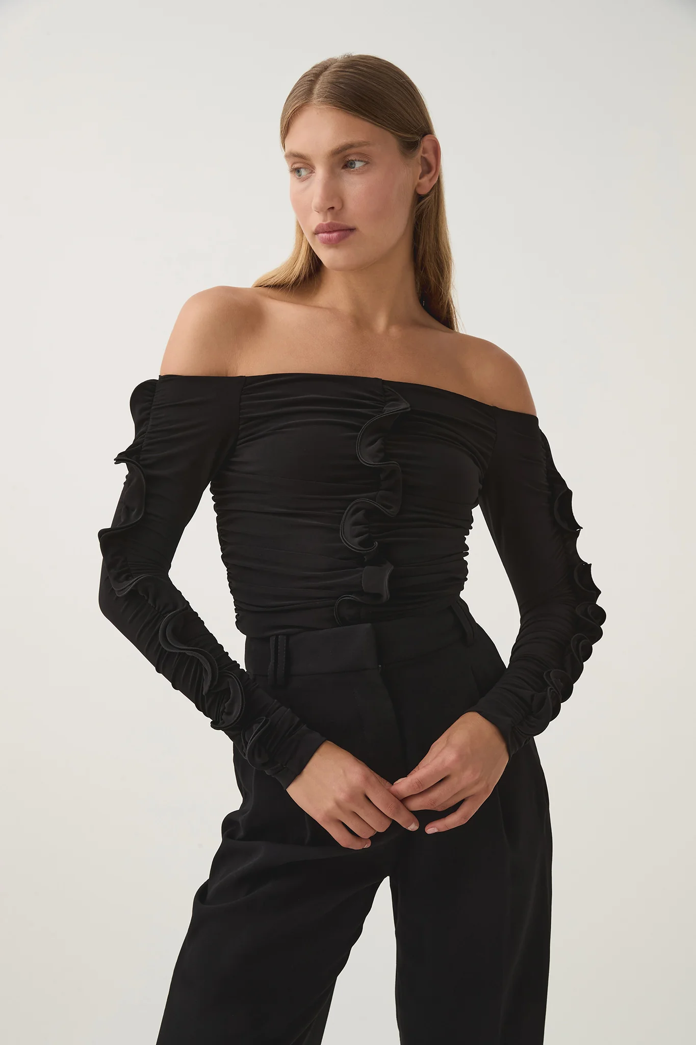 Regenerate Gathered Jersey Top - Image 3