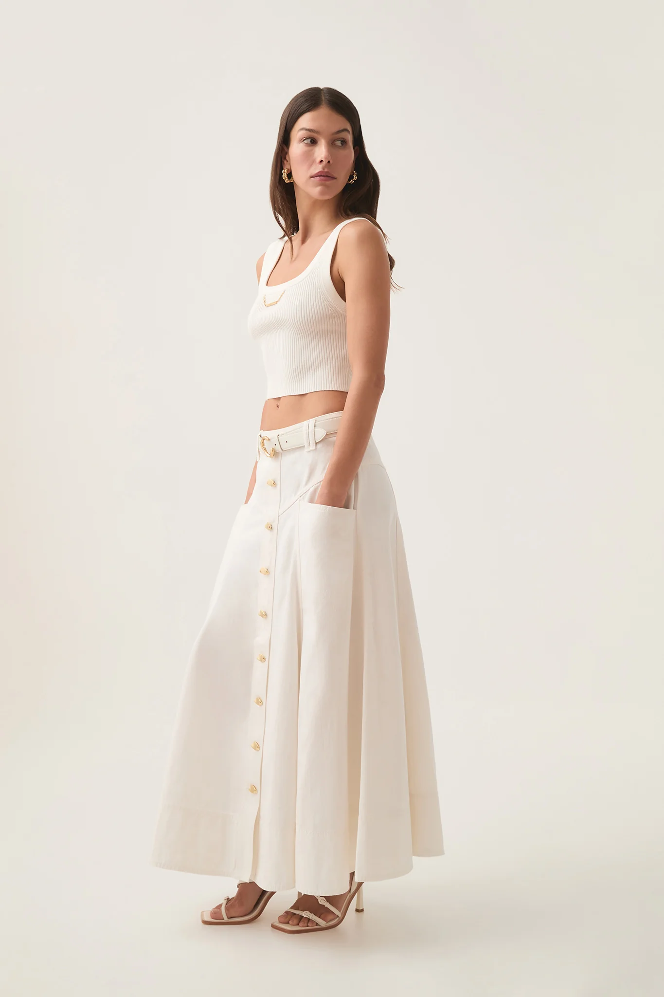 Ren Denim Midi Skirt - Image 3