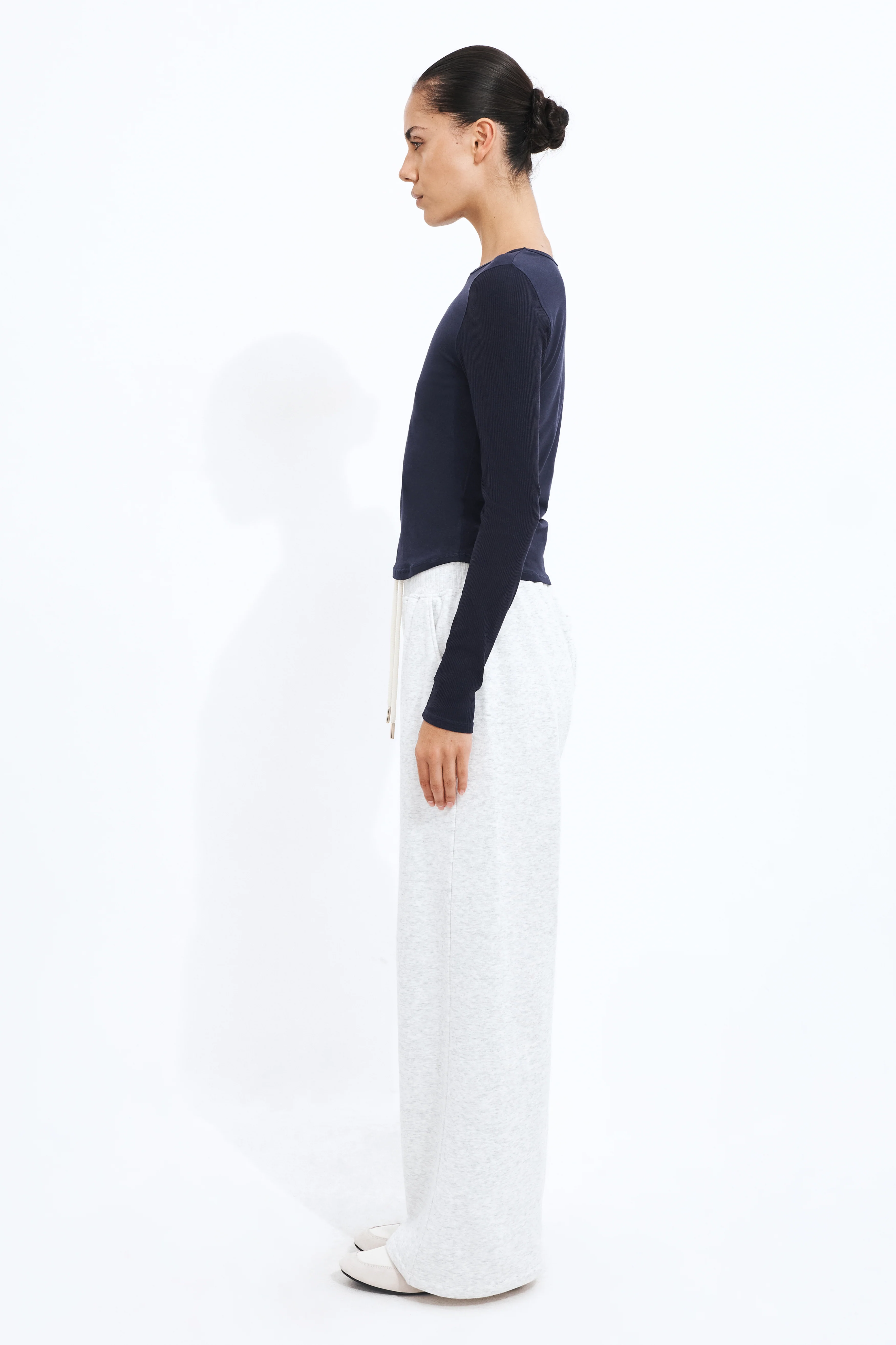 Rib Sleeve Long Sleeve Top - Image 5