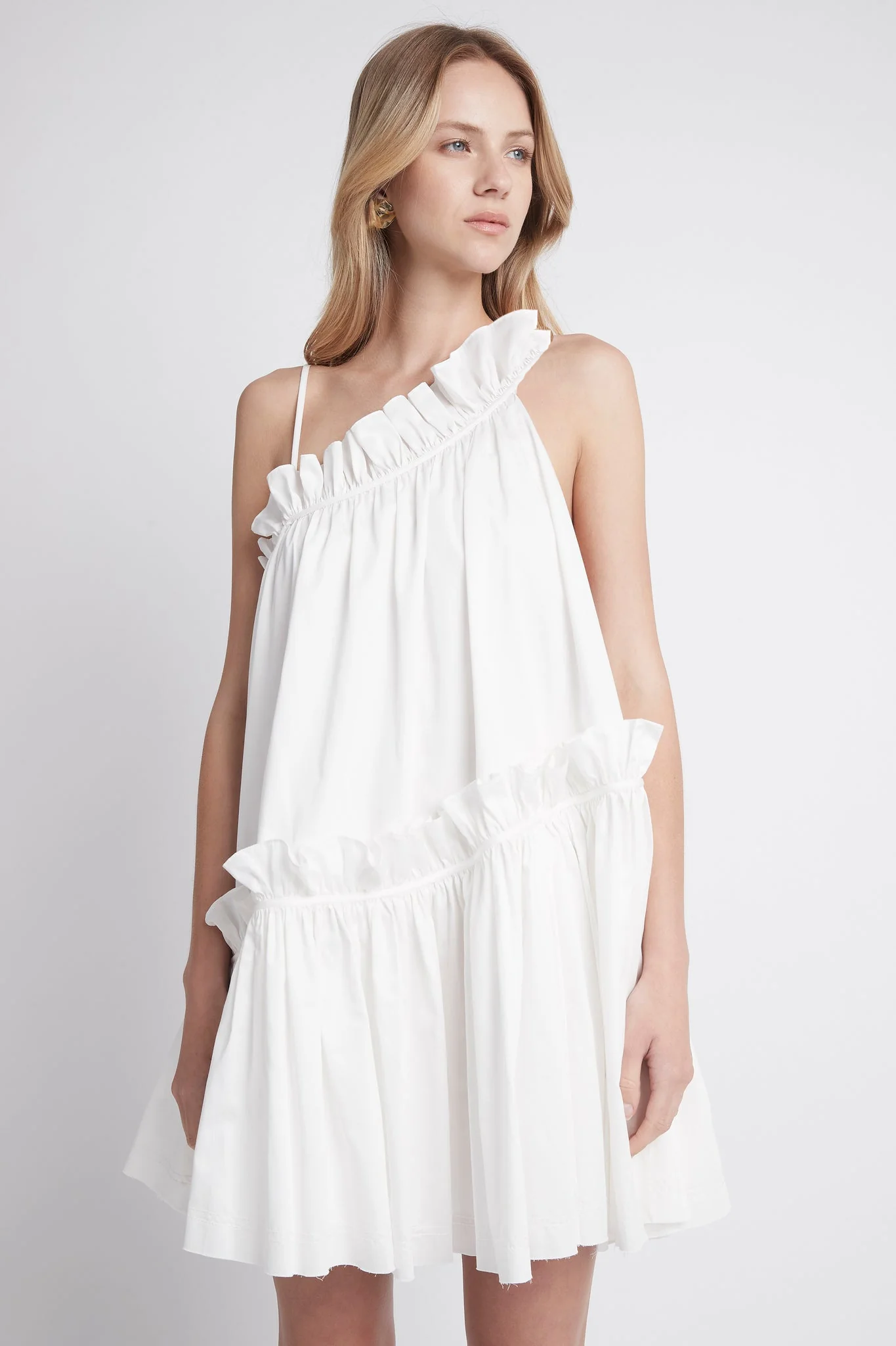 Romance Asymmetric Mini Dress