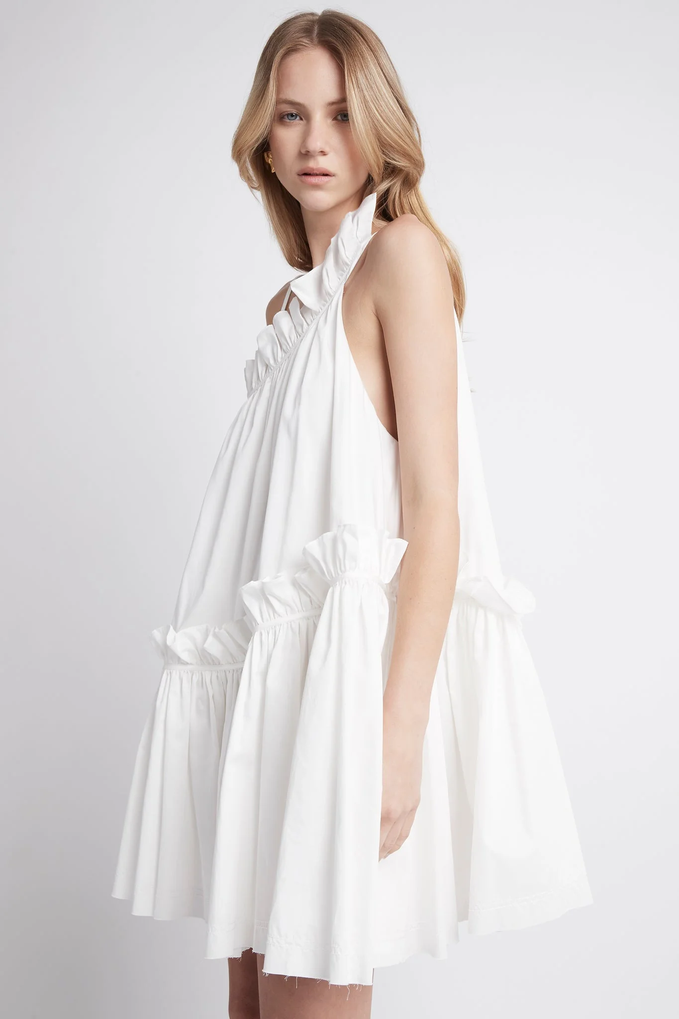 Romance Asymmetric Mini Dress - Image 3
