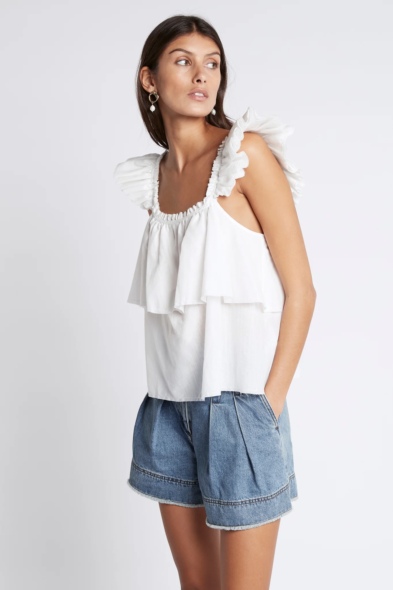 Romance Ruffle Shoulder Cami - Image 3