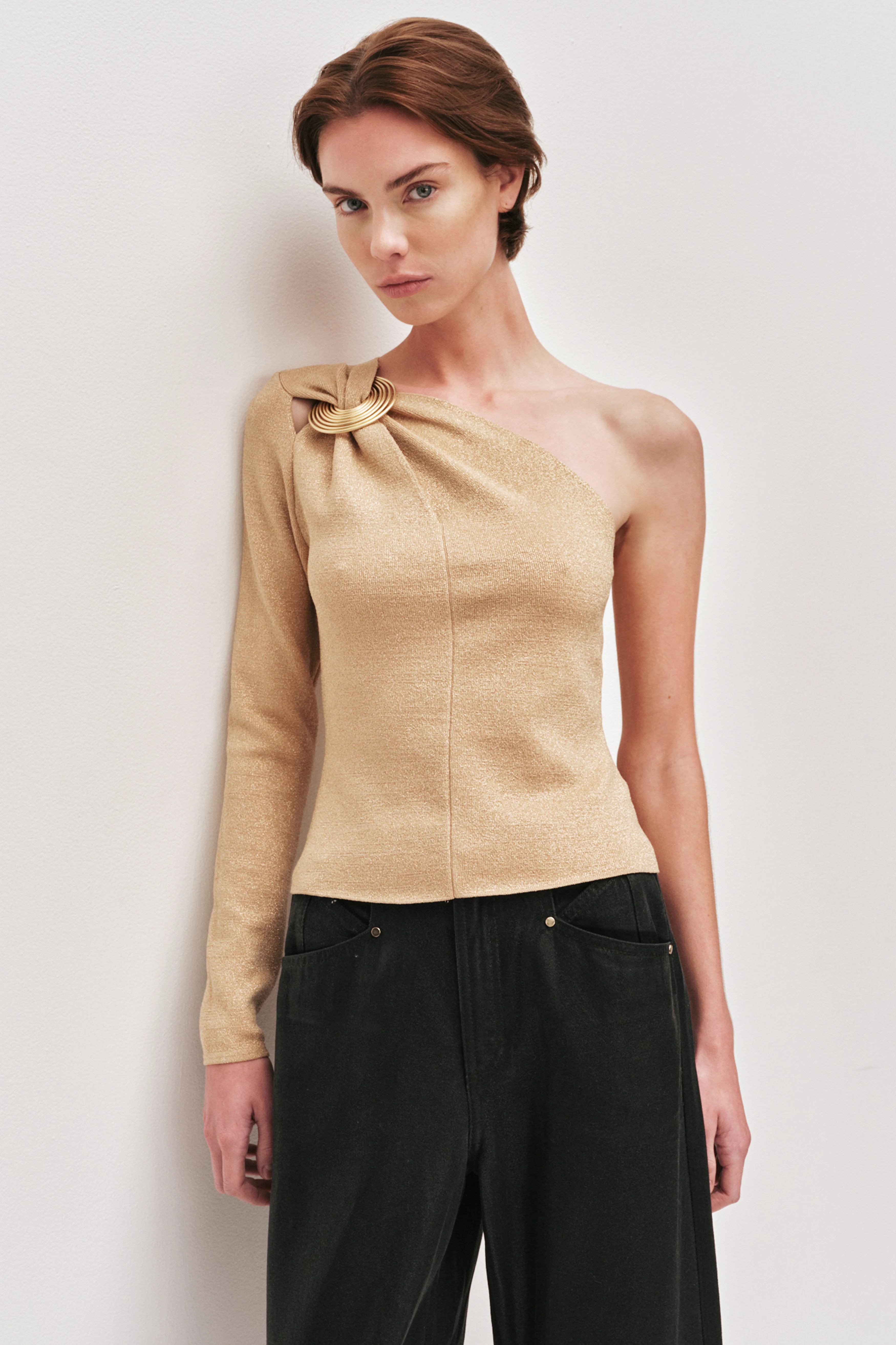 Rosabel Asymmetric Knit Top - Image 2