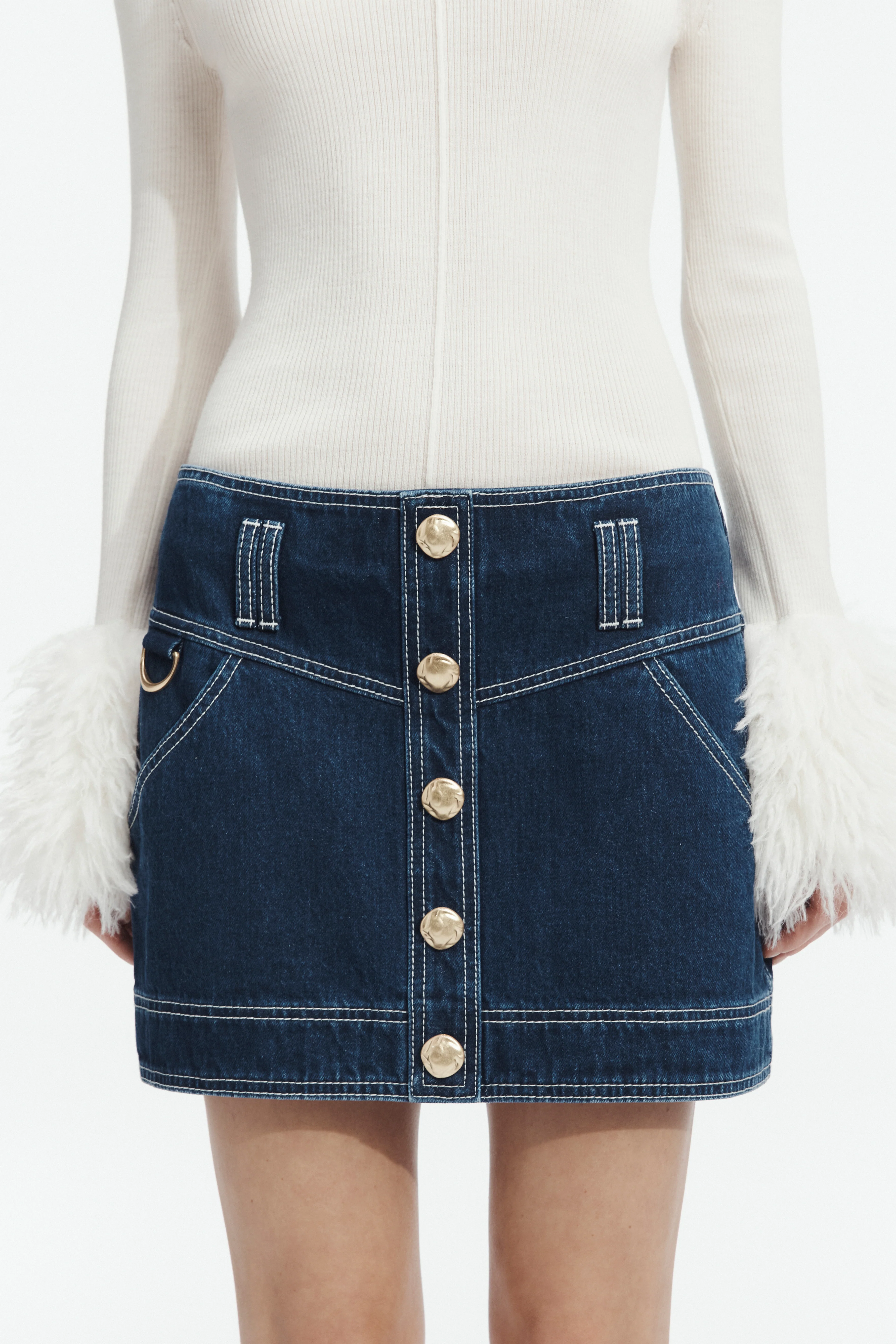 Rylee Denim Mini Skirt - Image 3