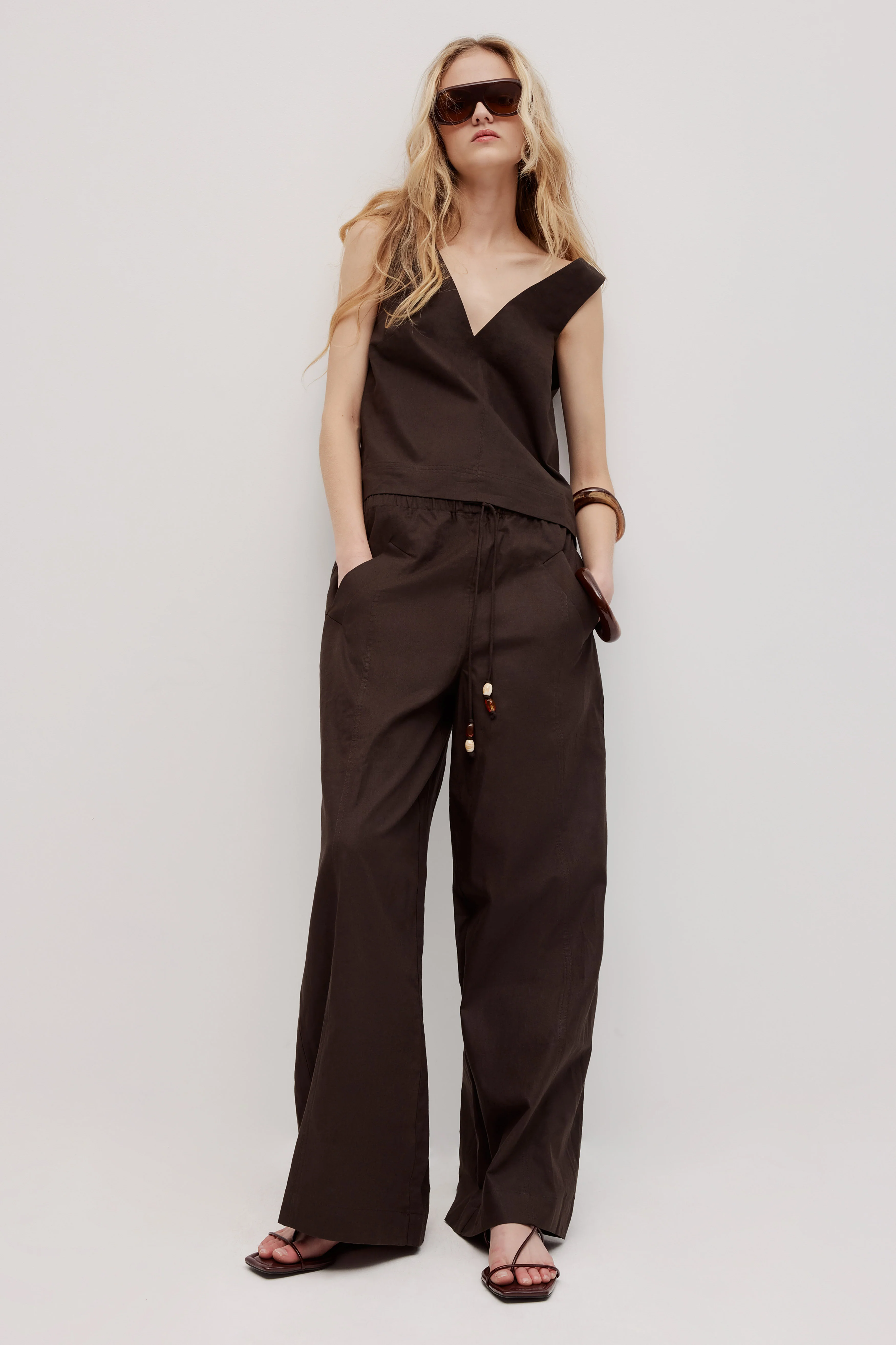 Sable V Neck Top