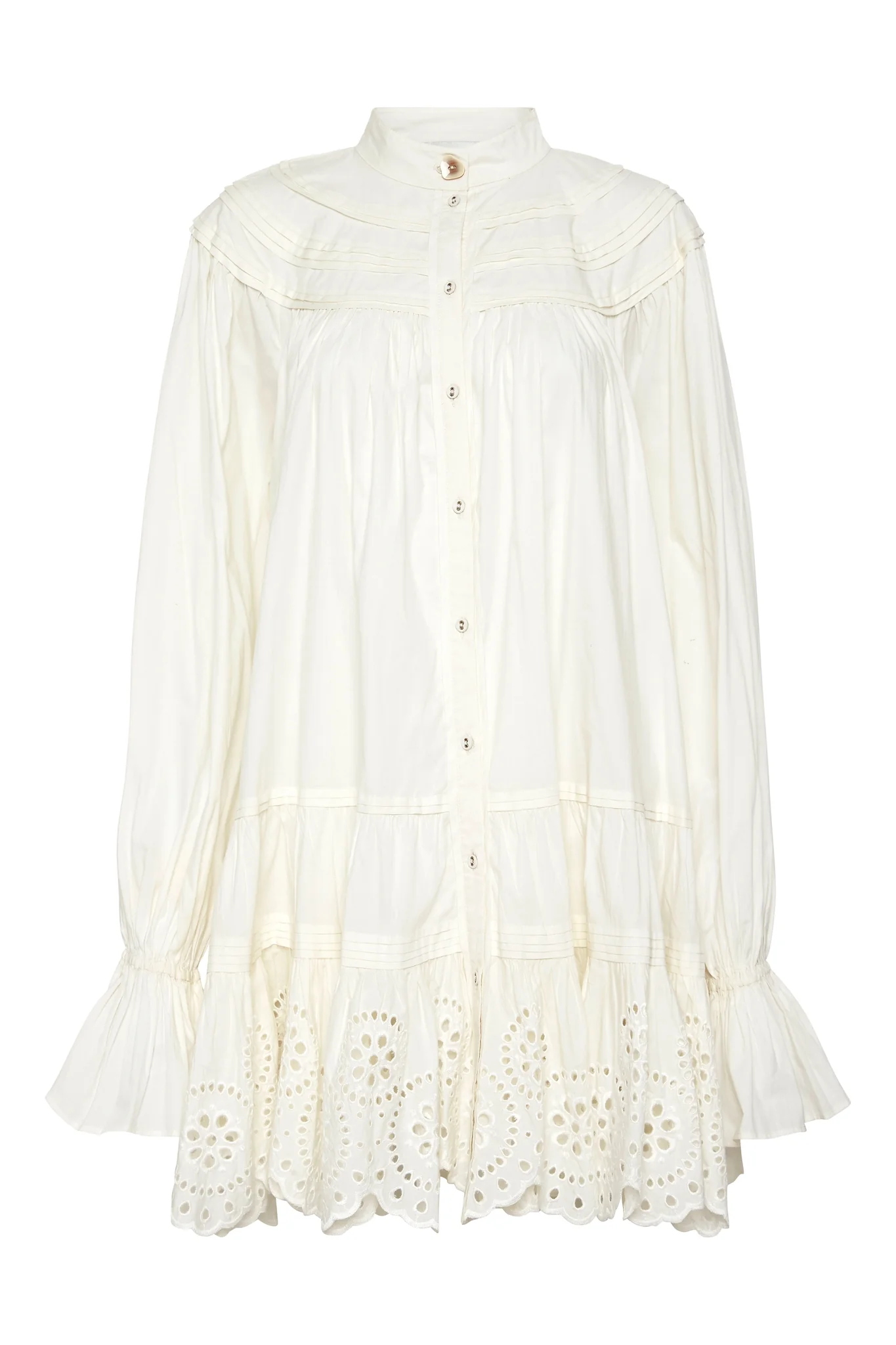 Salita Longsleeve Broderie Smock Dress - Image 2