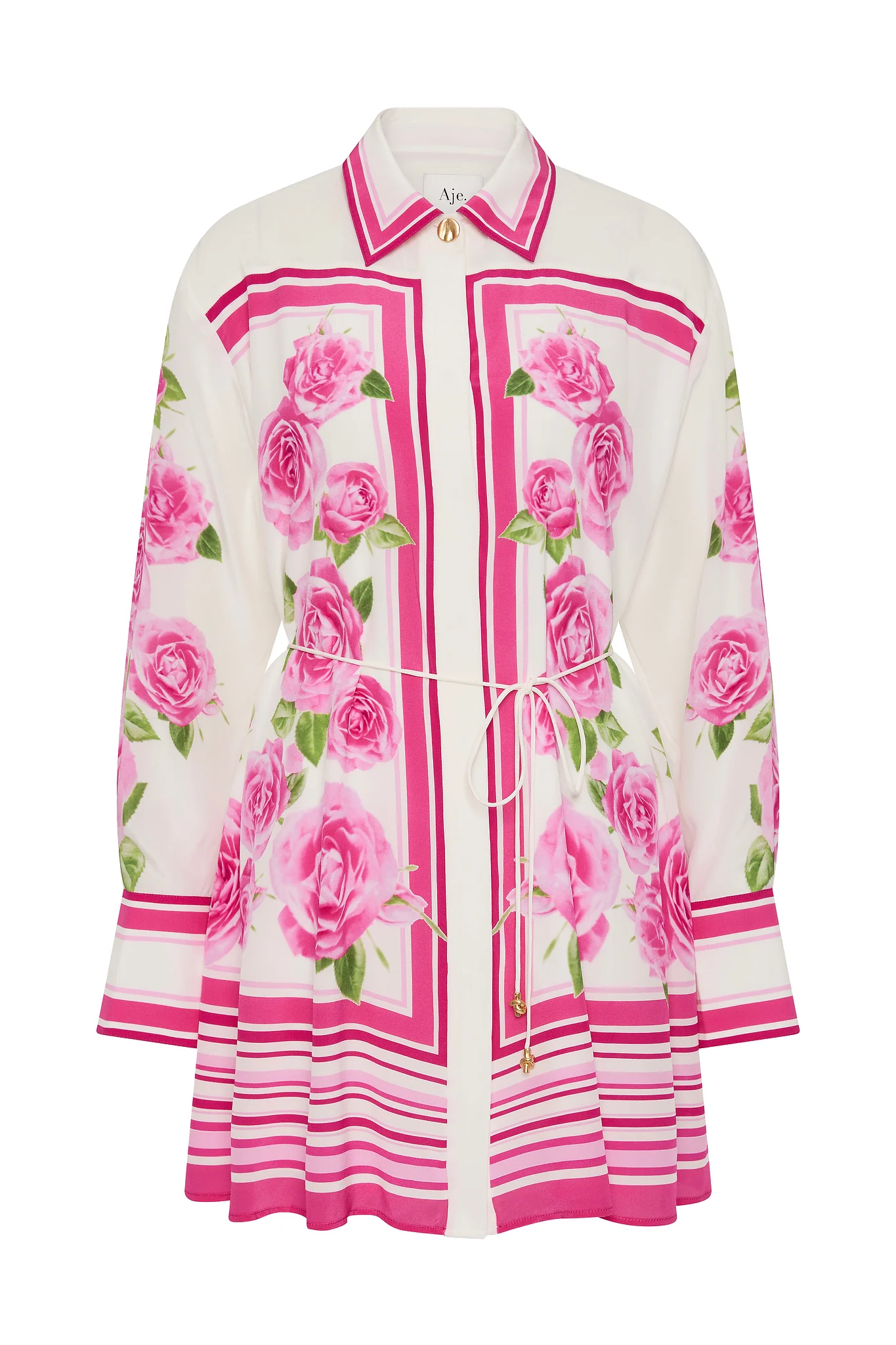 Secret Border Silk Mini Dress - Image 2