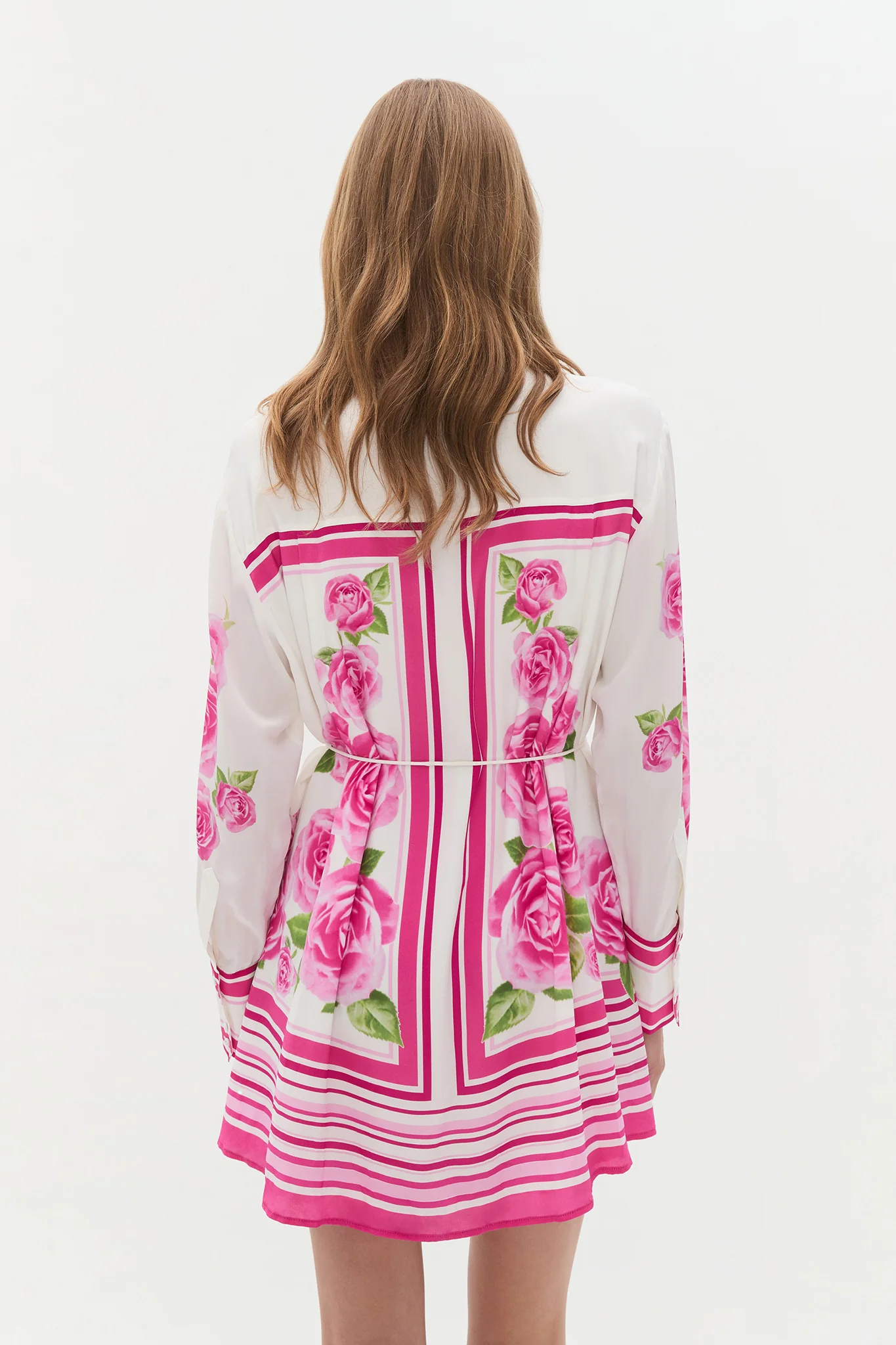 Secret Border Silk Mini Dress - Image 5