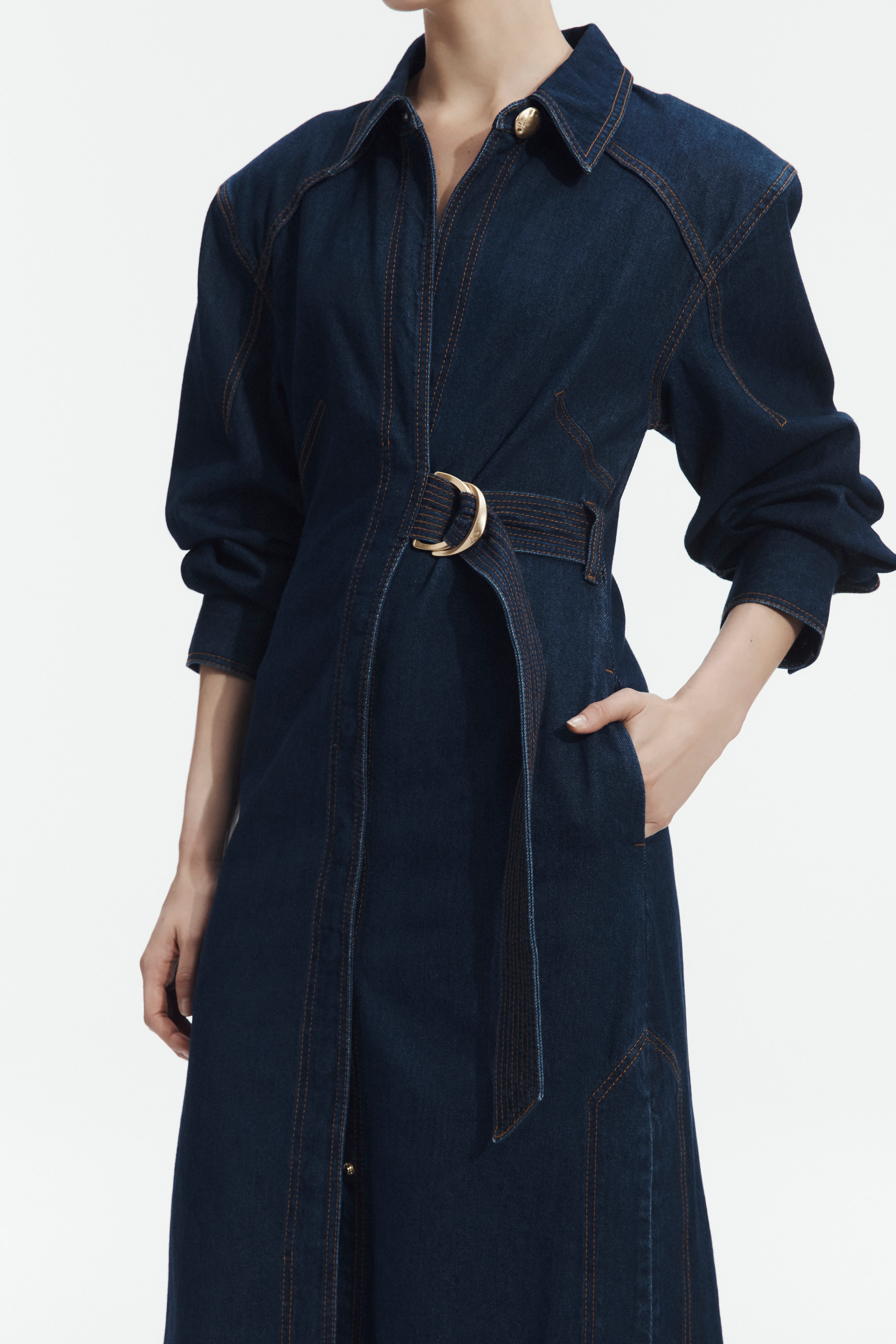 Seren Denim Midi Dress - Image 3