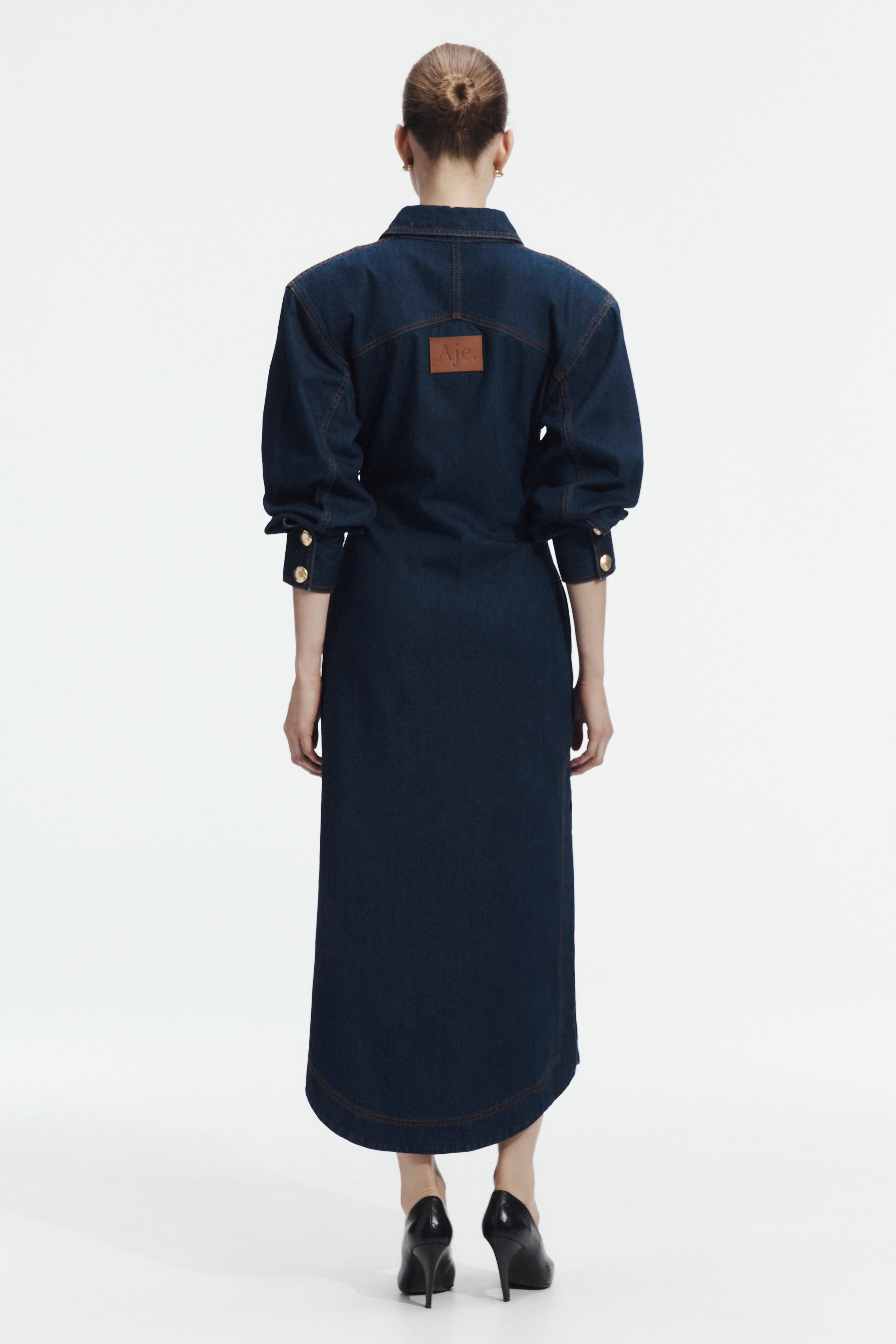 Seren Denim Midi Dress - Image 6