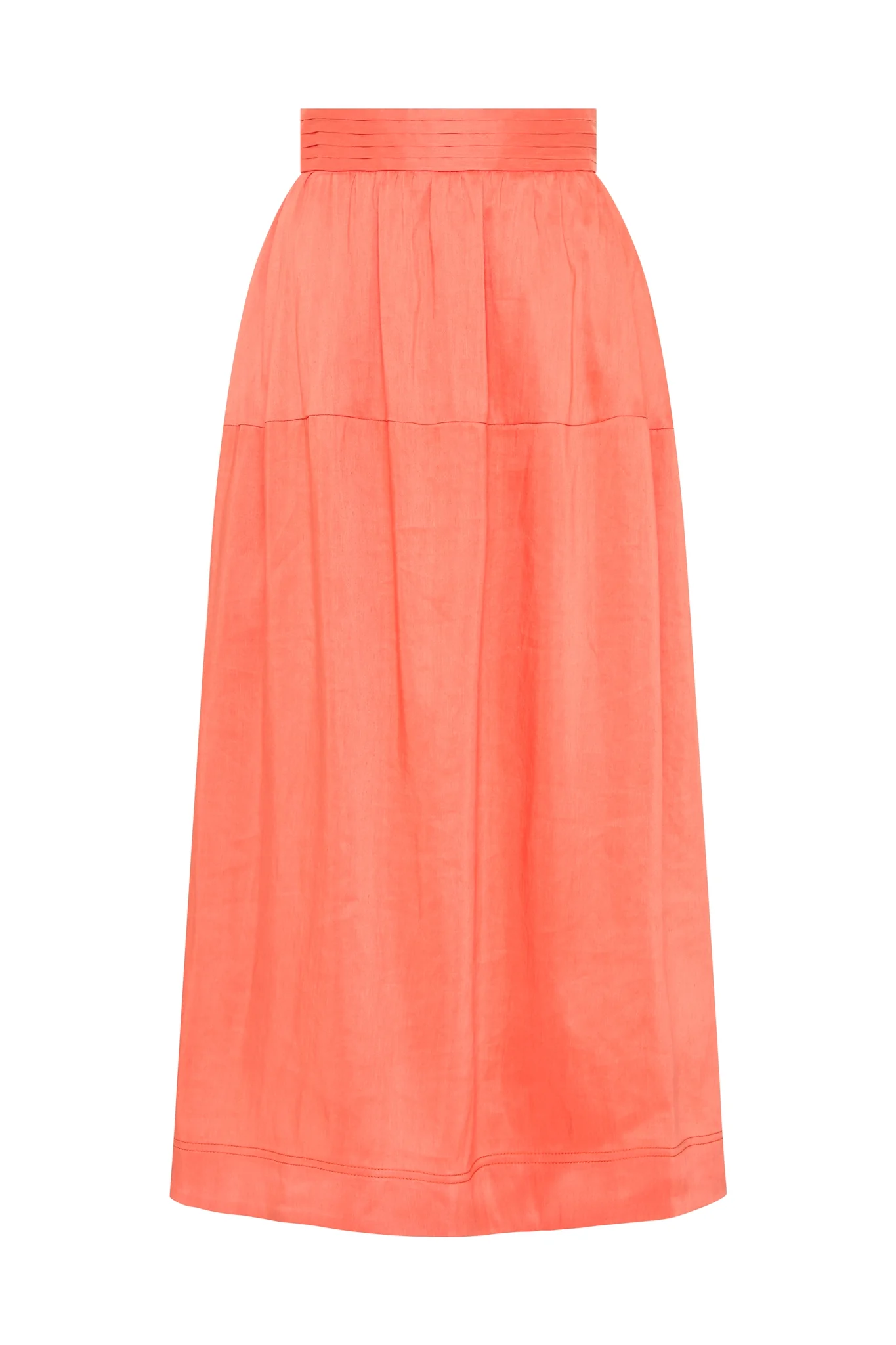 Shelly Flare Tuck Midi Skirt - Image 2