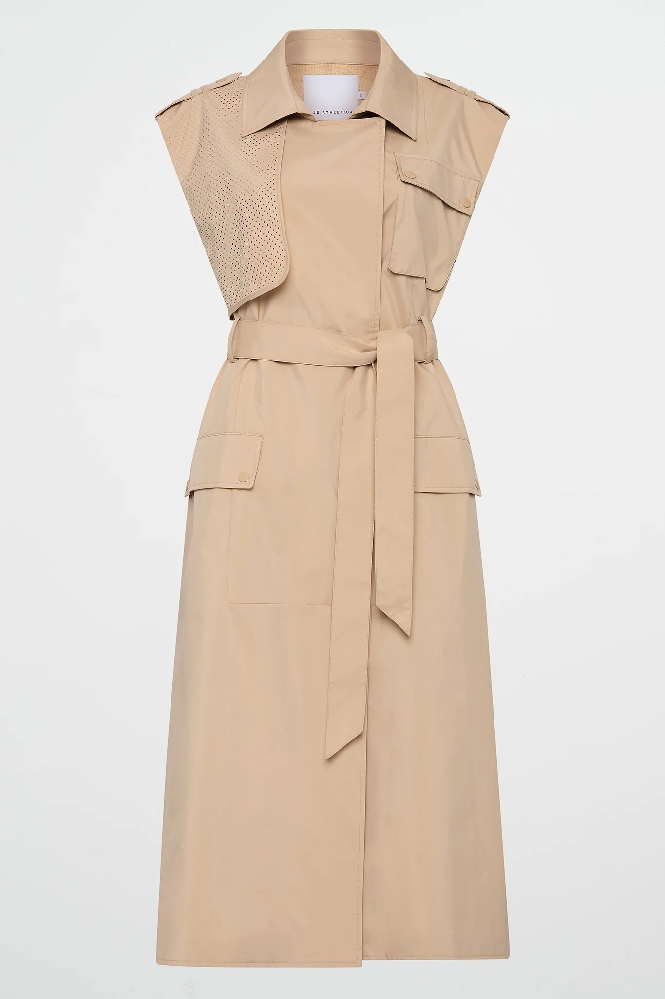 Sleeveless Belted Trench 703 - Image 2