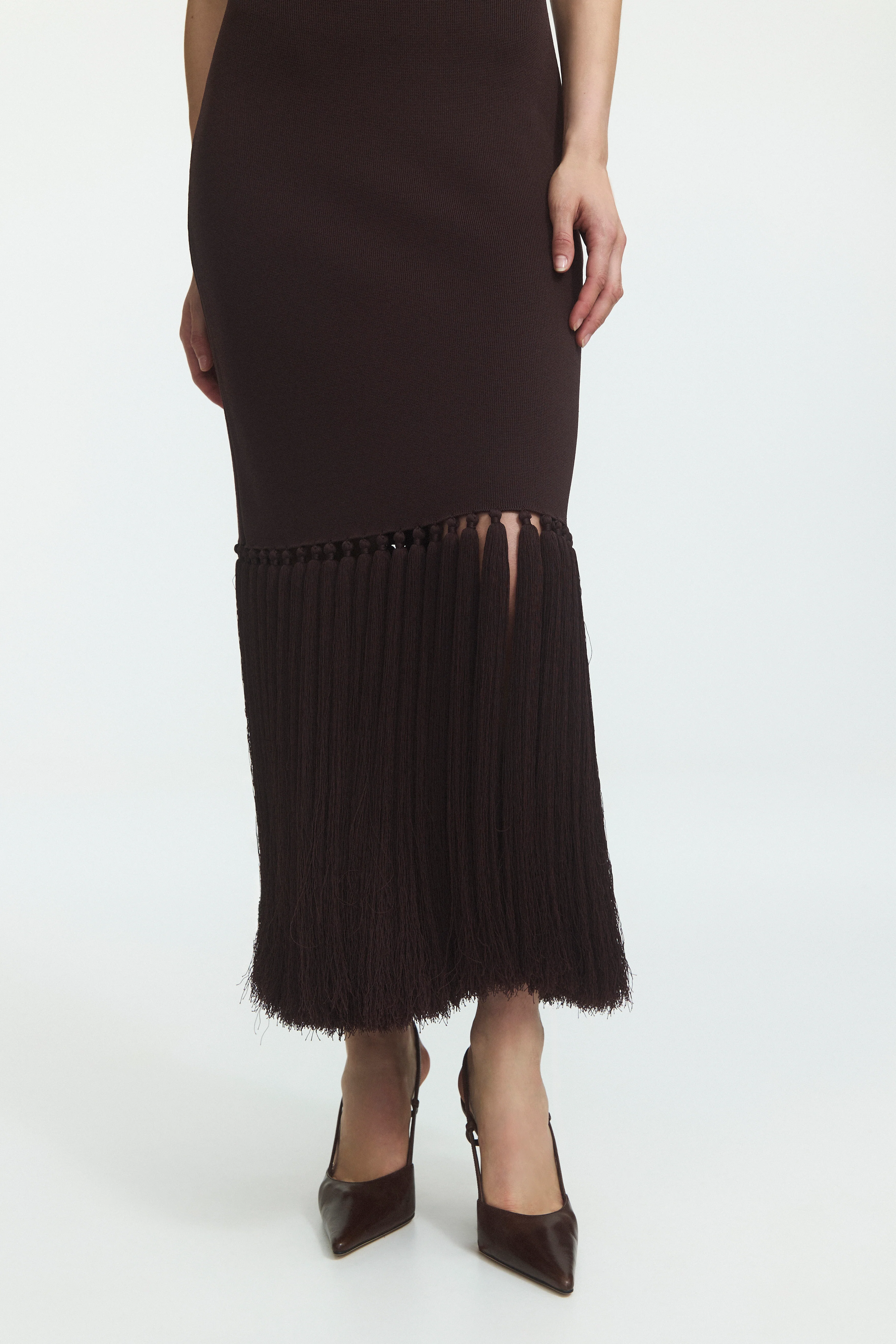 Sofina Knit Tassel Midi Dress - Image 4