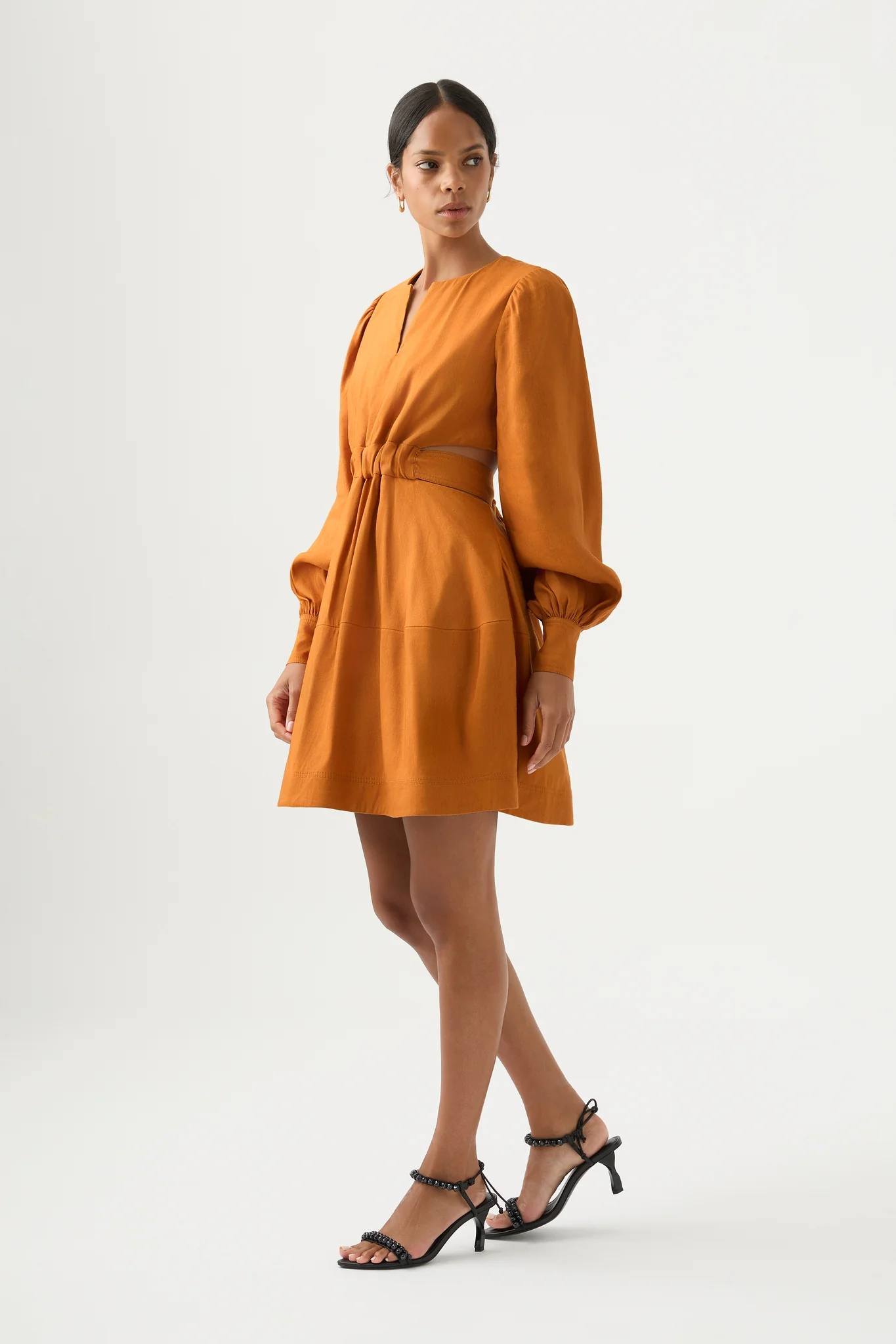 Spectral V-Neck Mini Dress - Image 3