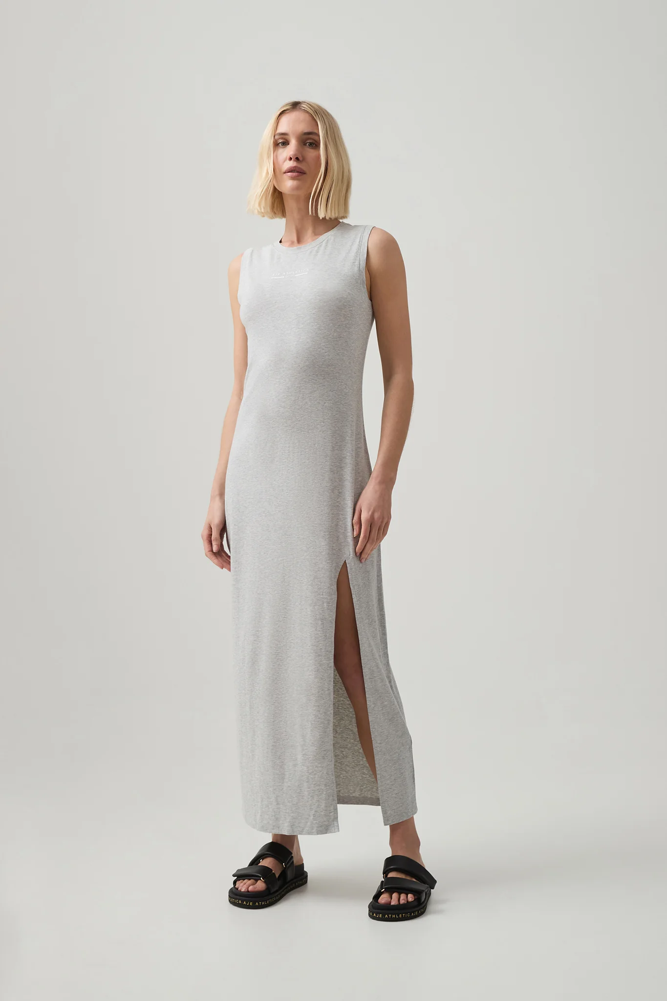 Split Hem Jersey Dress 816