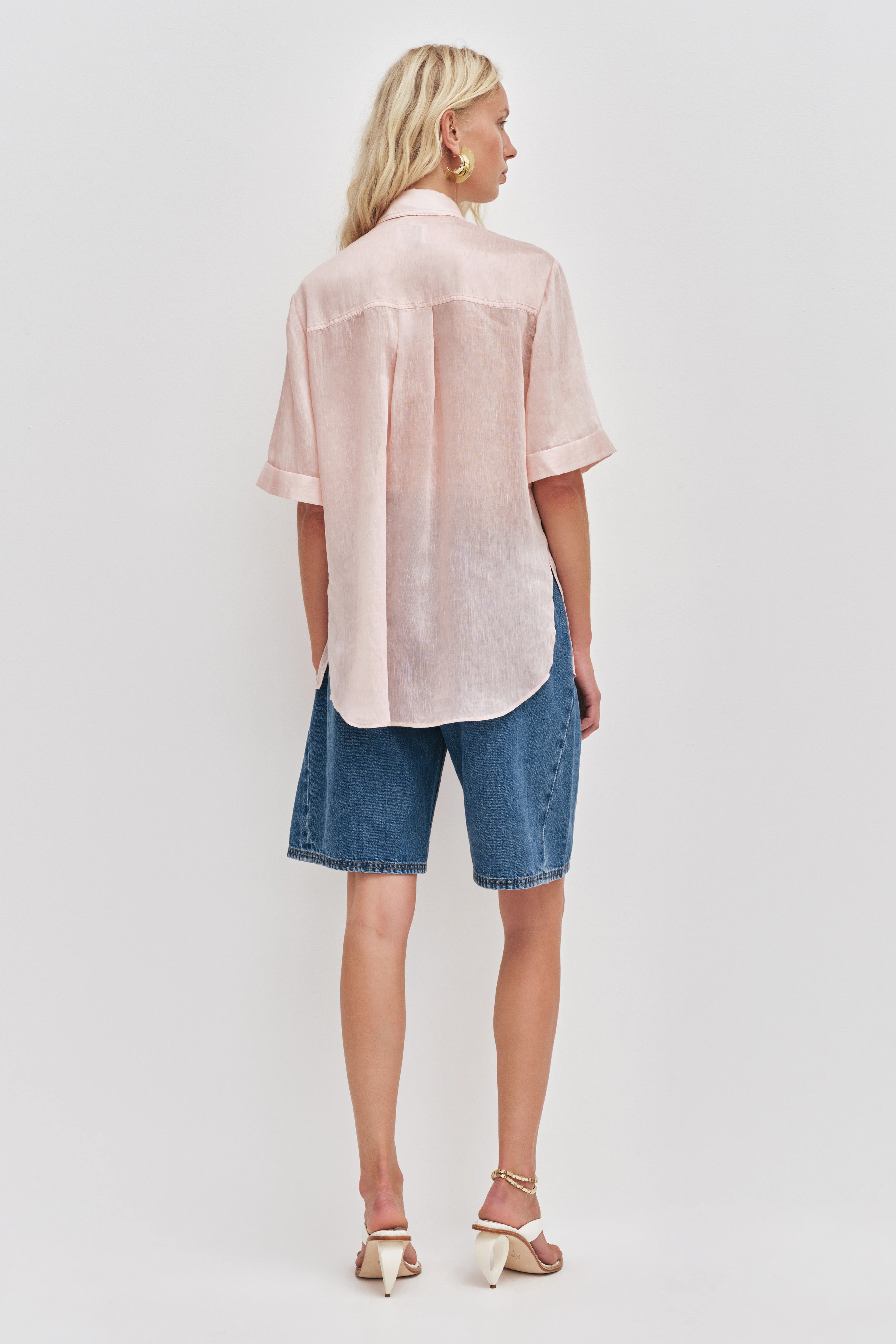 Stevie Denim Barrel Shorts - Image 5
