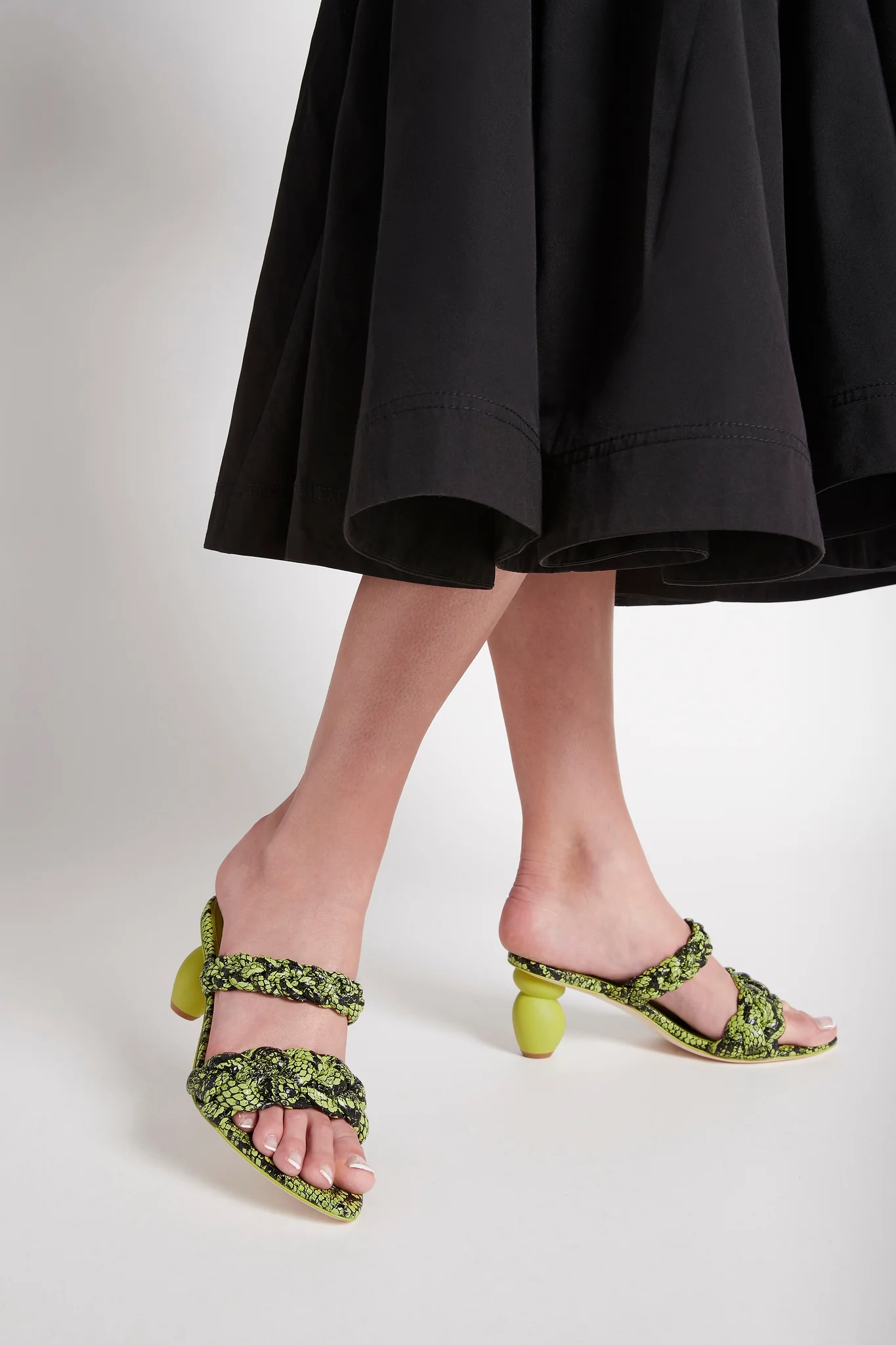 Stone Woven Heeled Sandal - Image 2
