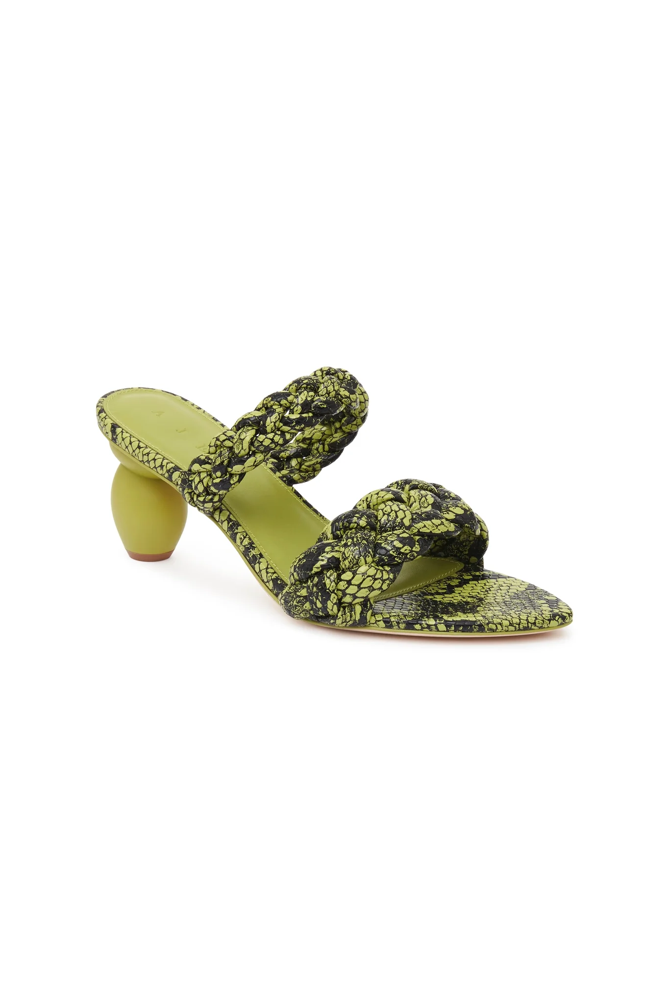 Stone Woven Heeled Sandal - Image 3
