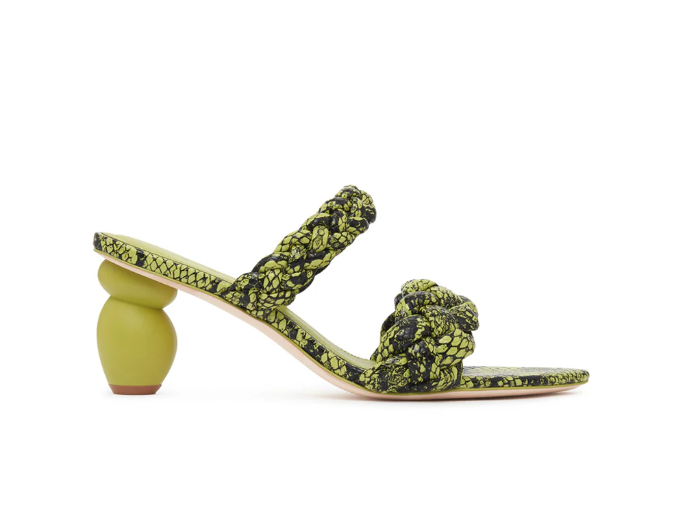 Stone Woven Heeled Sandal - Image 5