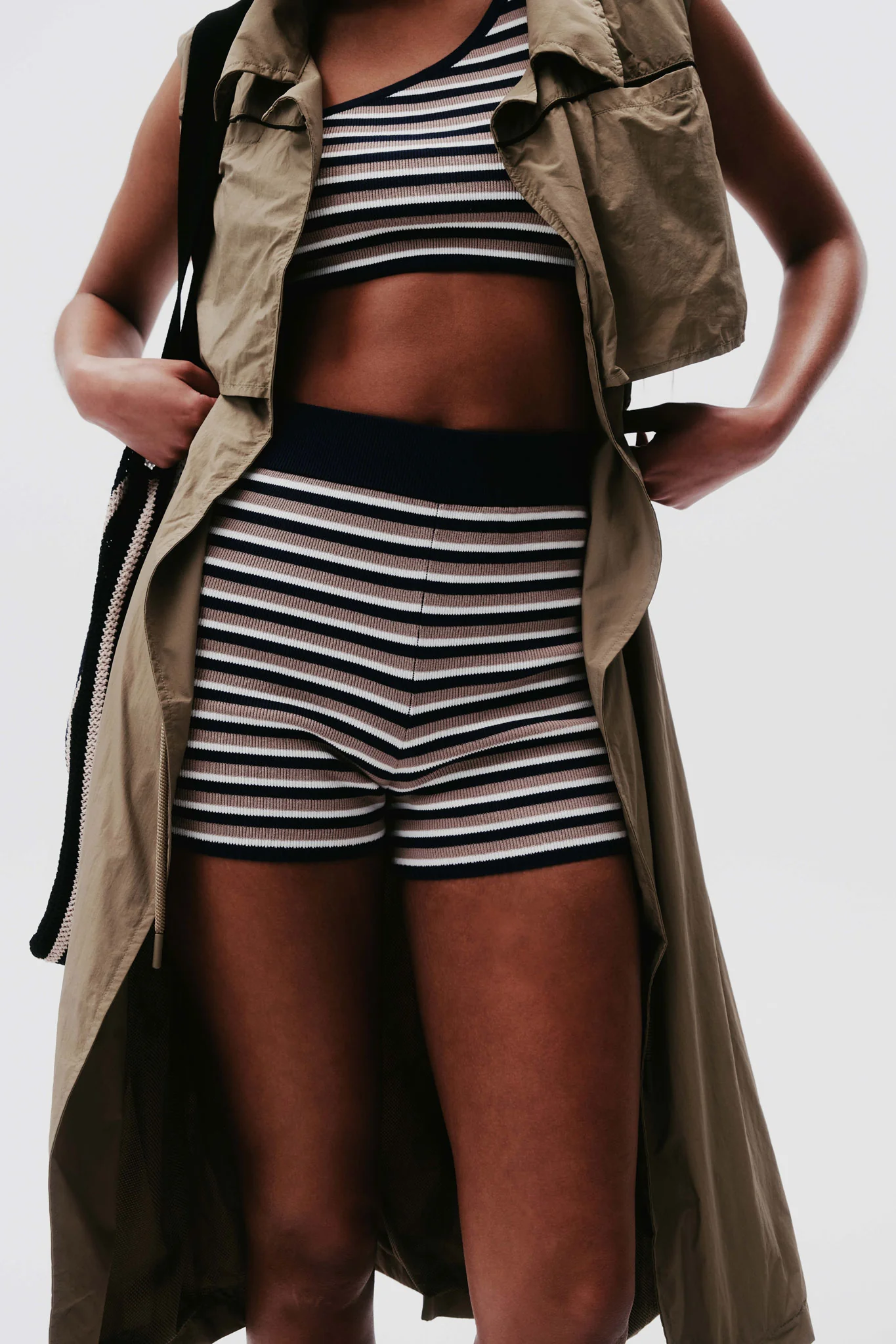 Stripe Knit Bike Short 628 - Image 8