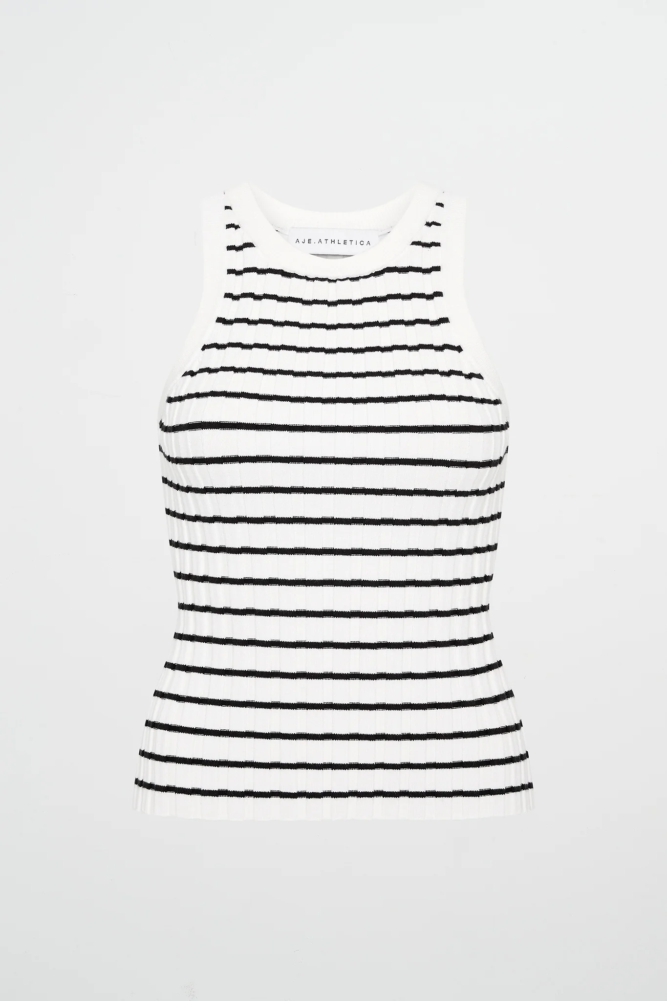 Striped Knitted Logo Tank 135 - Image 2
