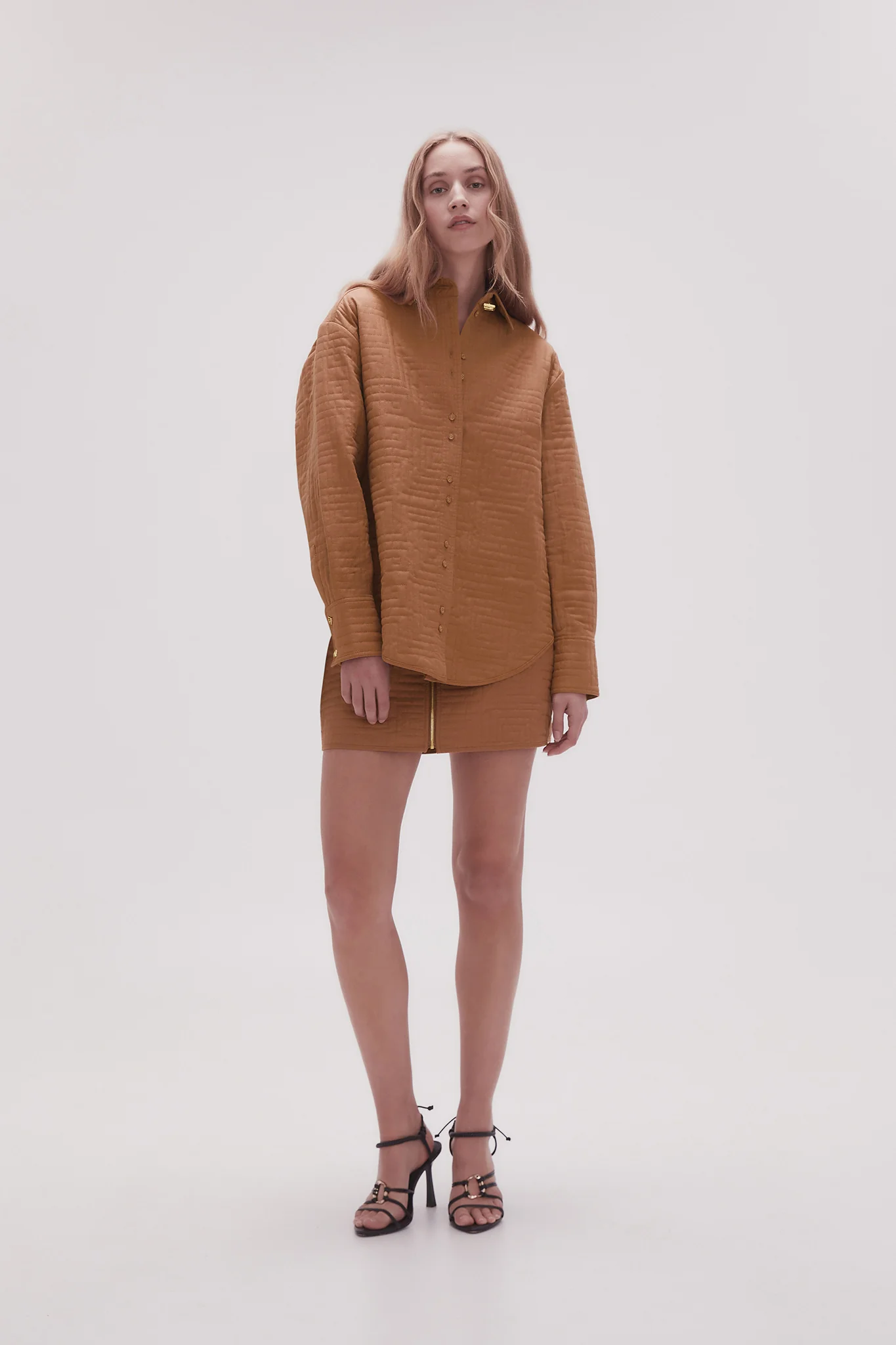 Surrealist Quilted Shacket - Image 5