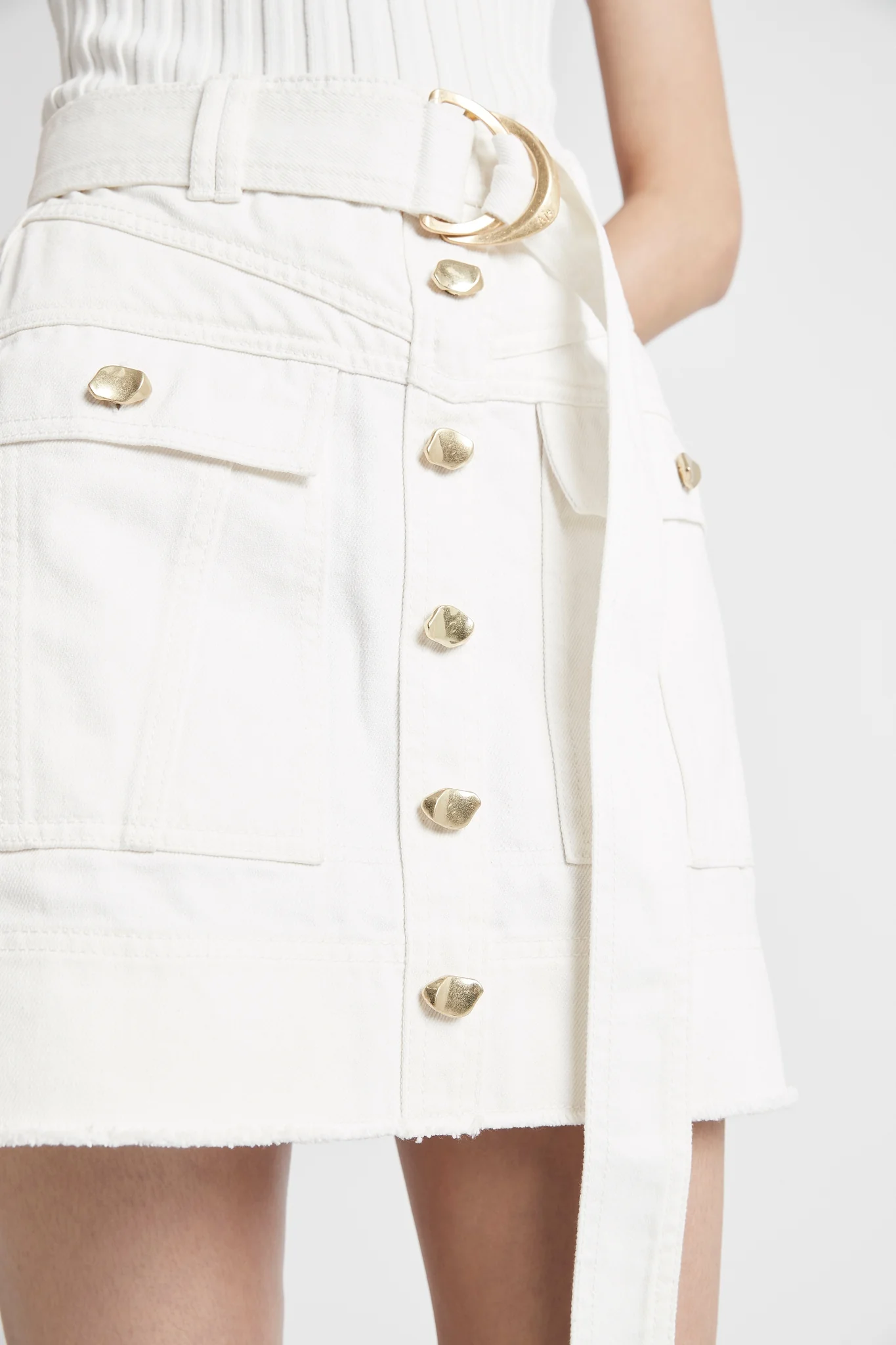 Syros Denim Pocket Skirt - Image 4
