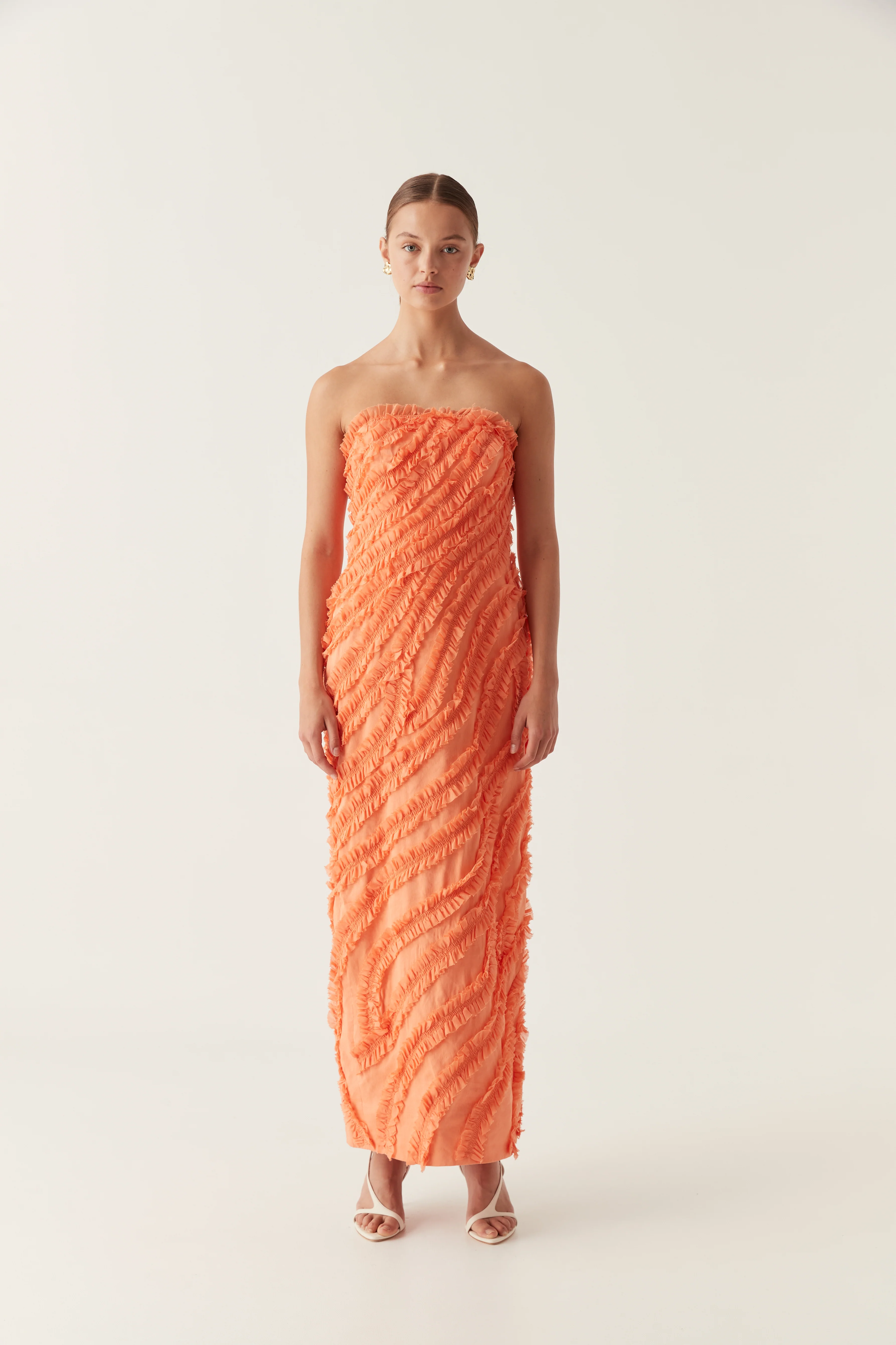 Terrene Frill Maxi Dress - Image 3
