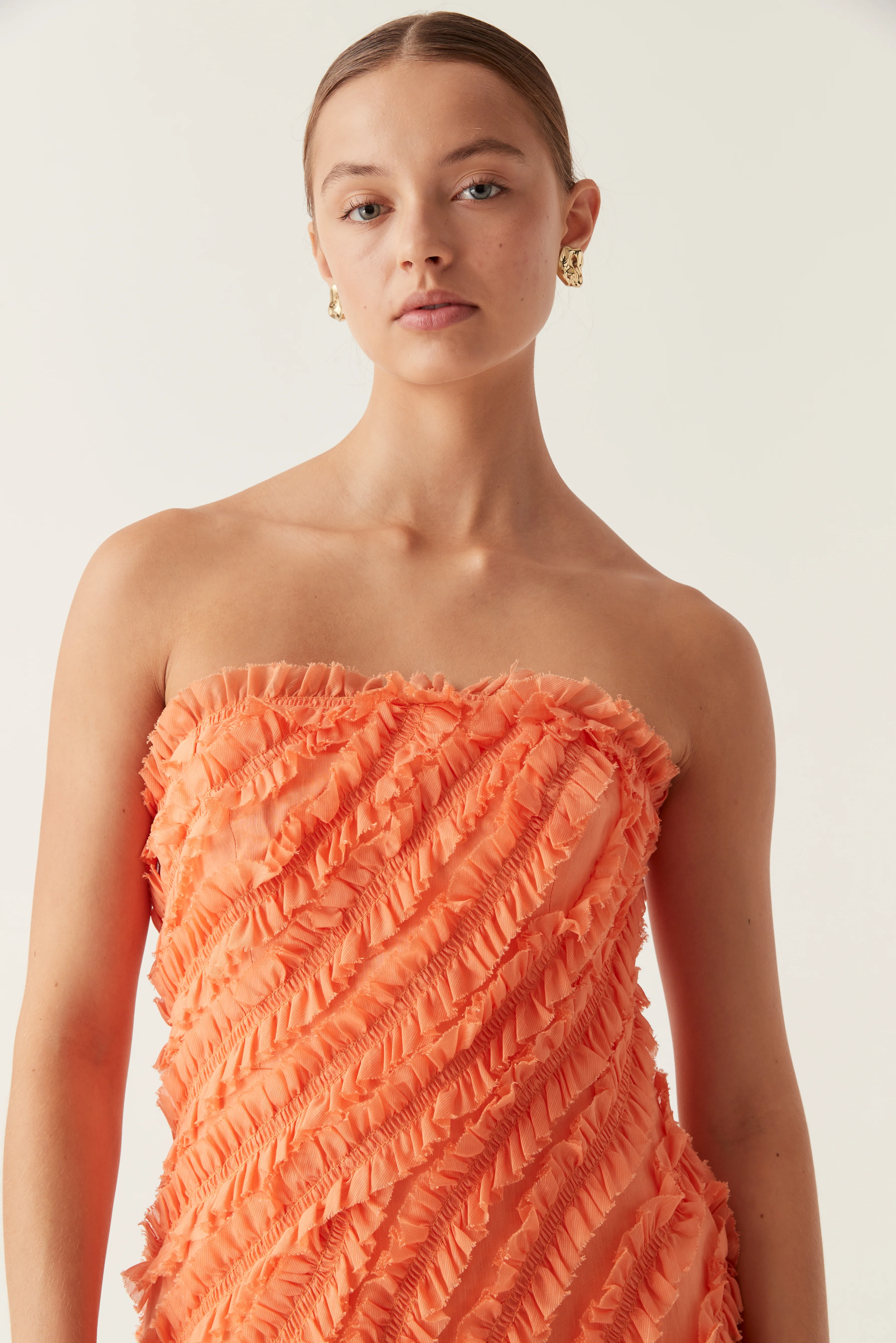Terrene Frill Maxi Dress - Image 4
