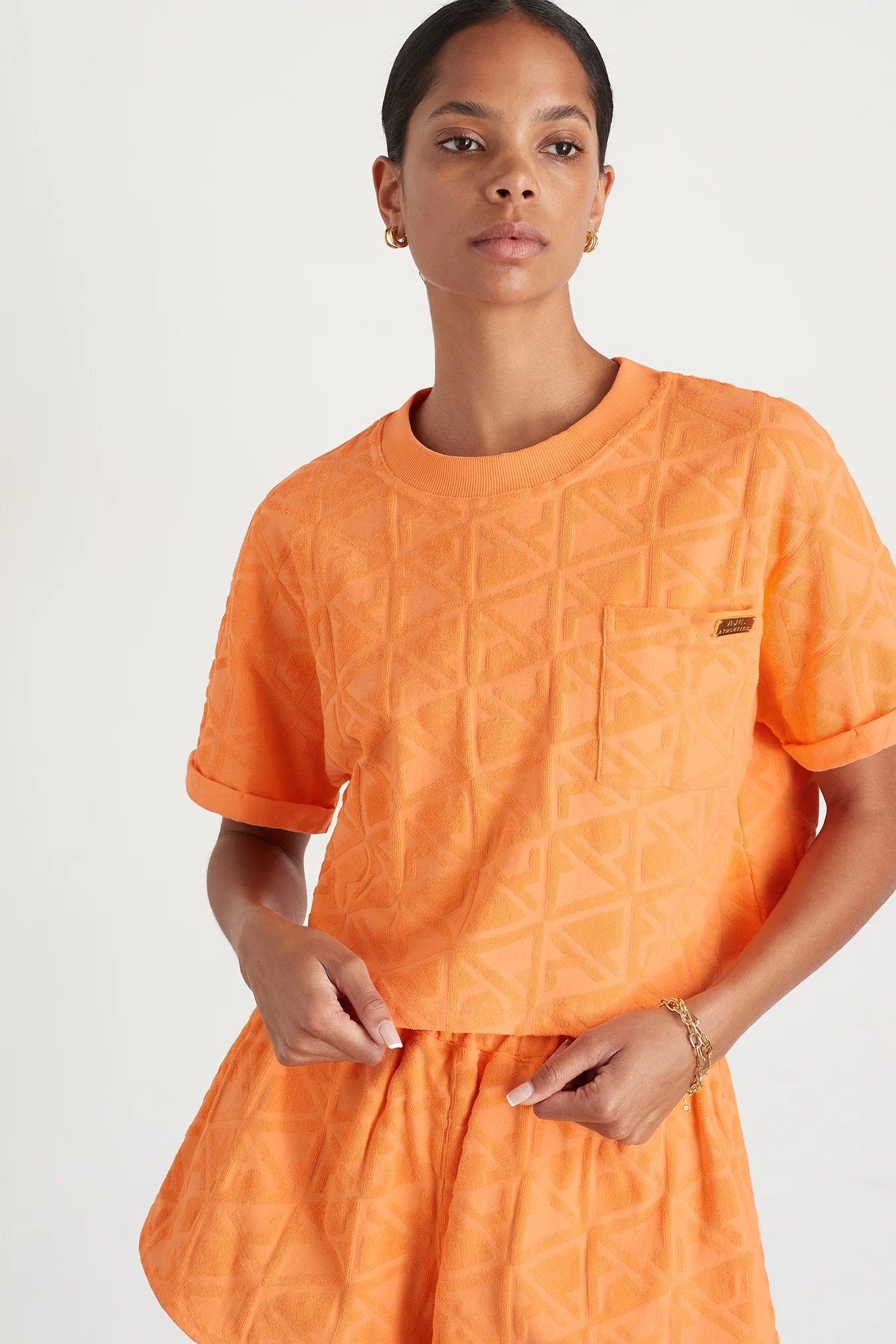 Terry Cropped Tee 416 - Image 5