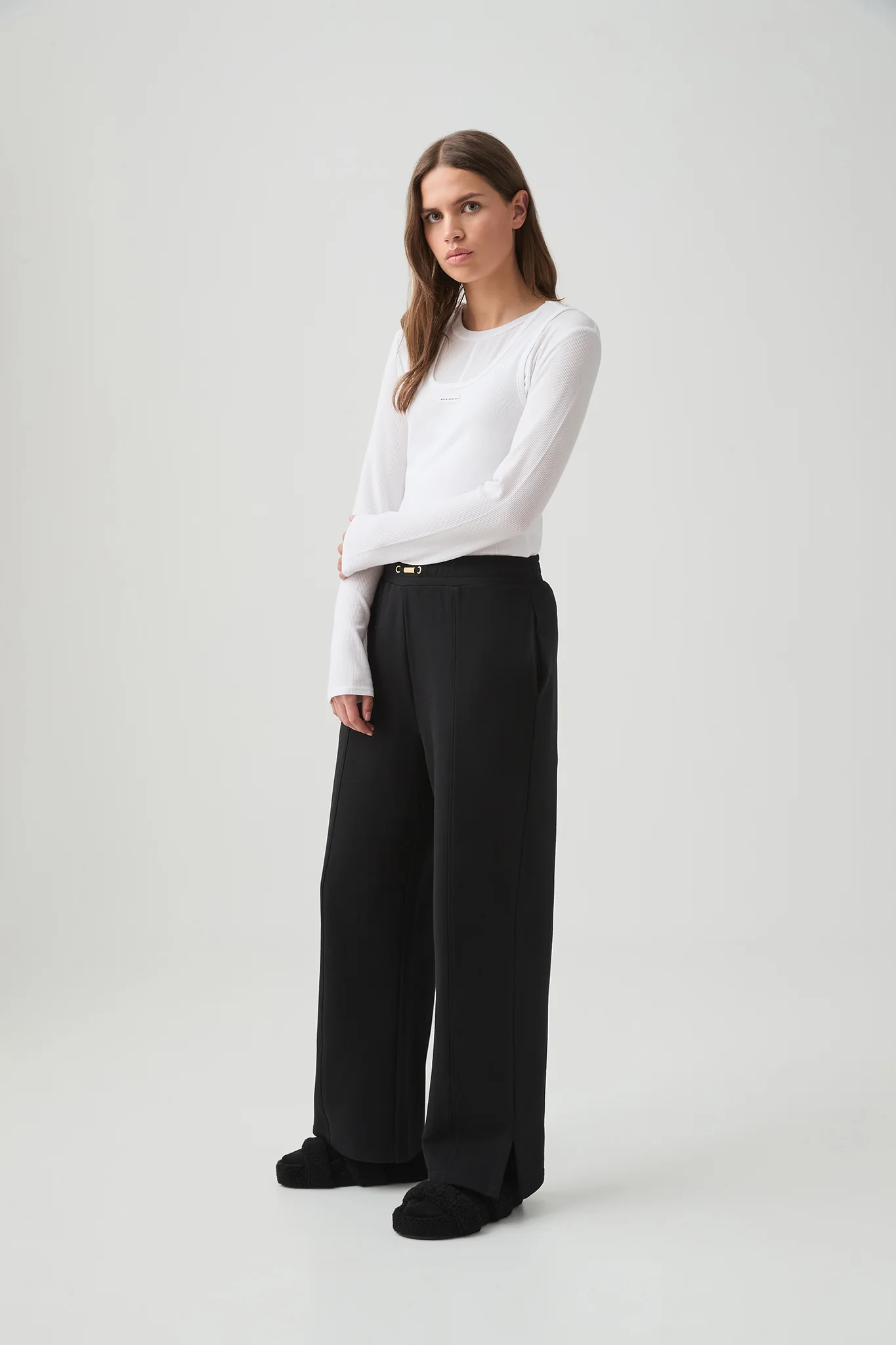 Terry Wide Leg Trackpant 506