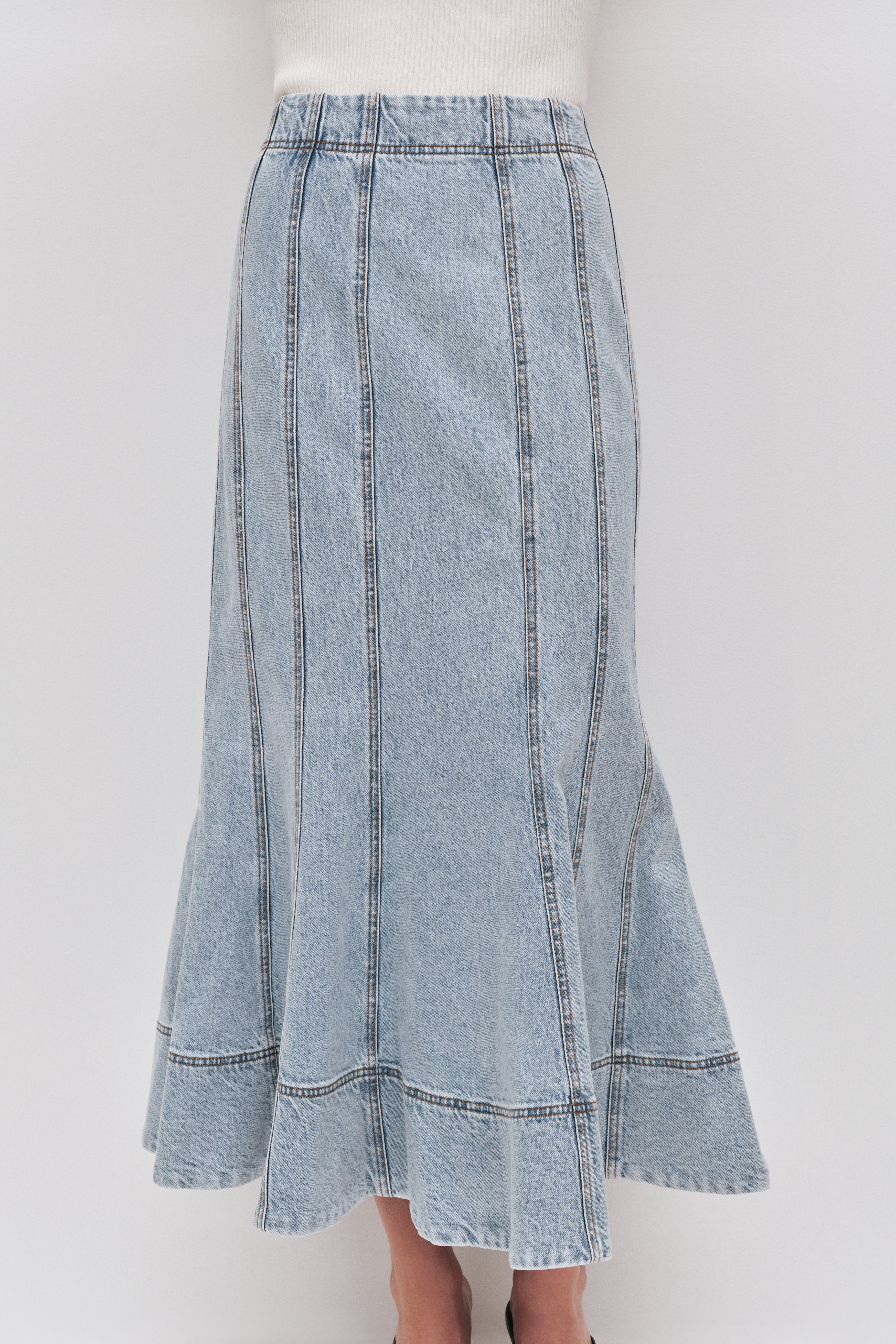 Tia Denim Midi Skirt - Image 4