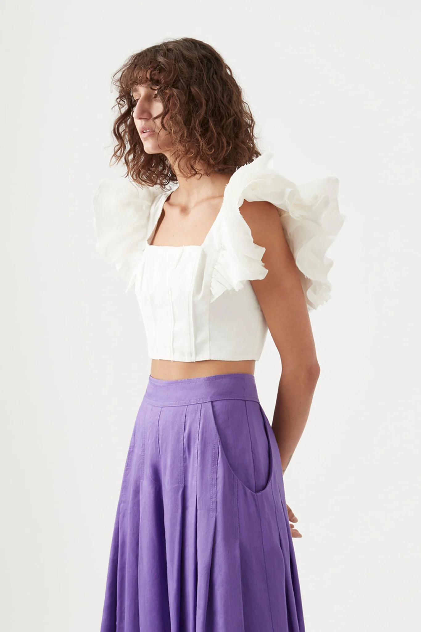 Vanades Frill Crop Top - Image 3