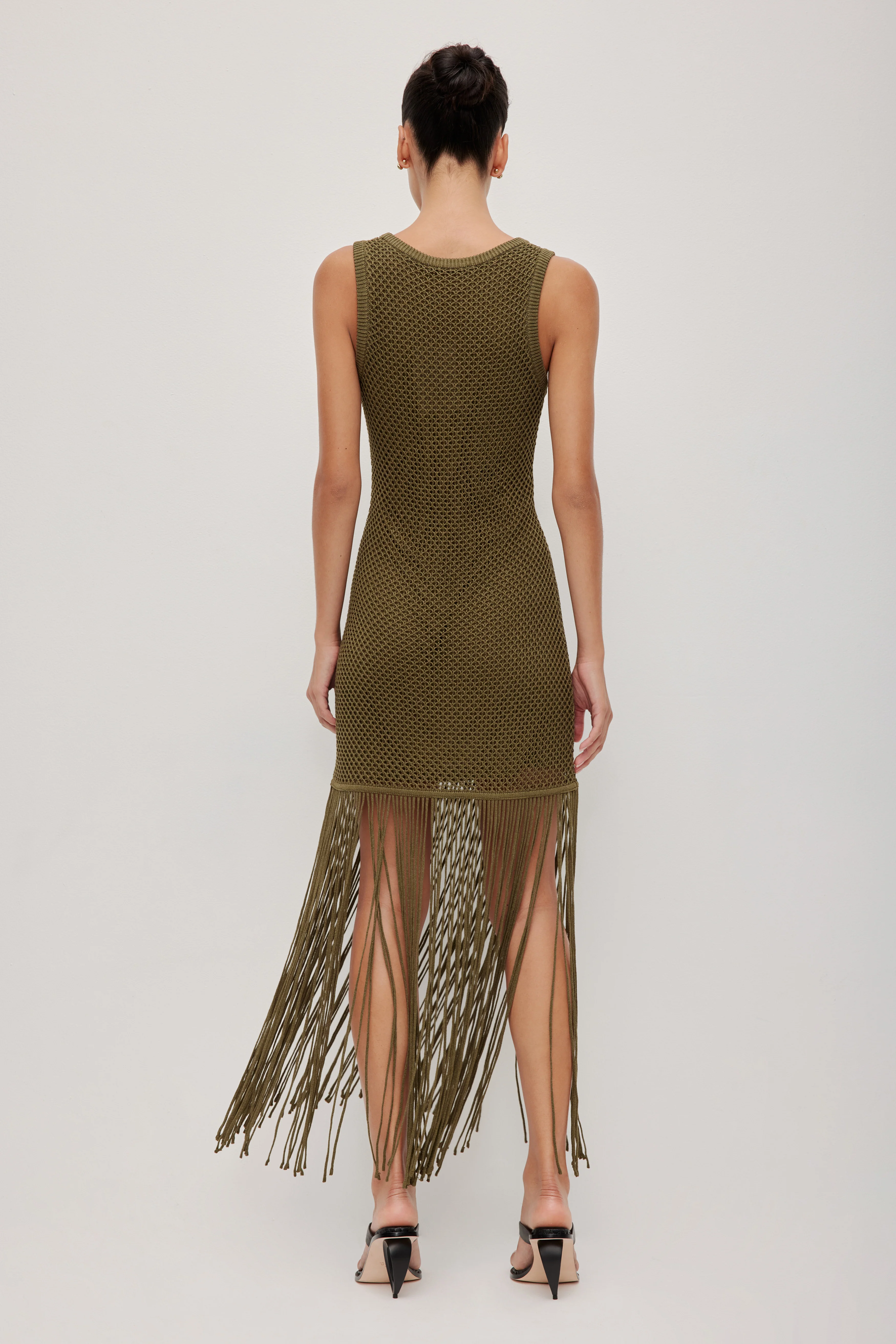 Velra Fringe Knit Dress - Image 8