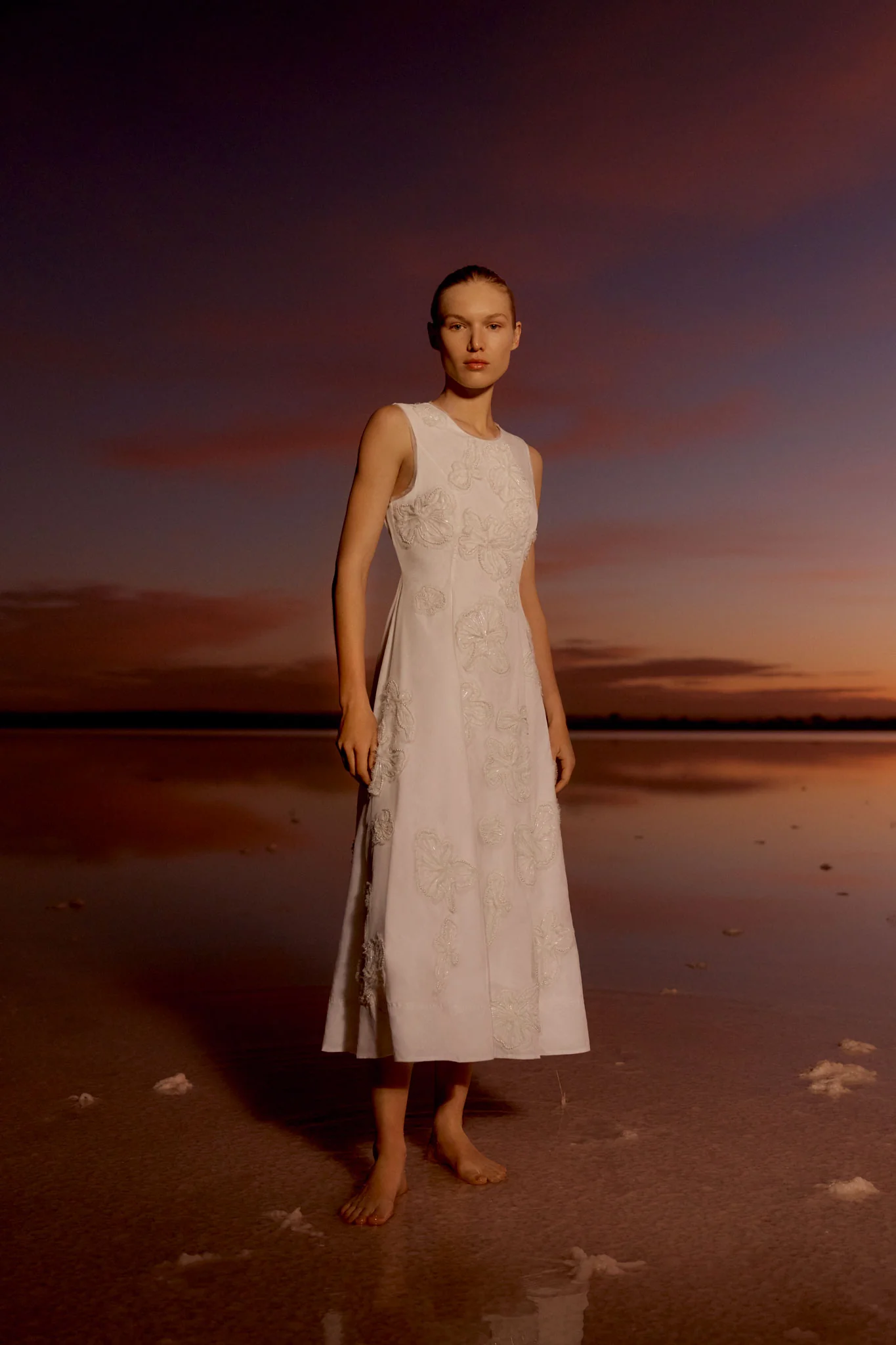Vera Beaded Flower Midi Dress - Image 6
