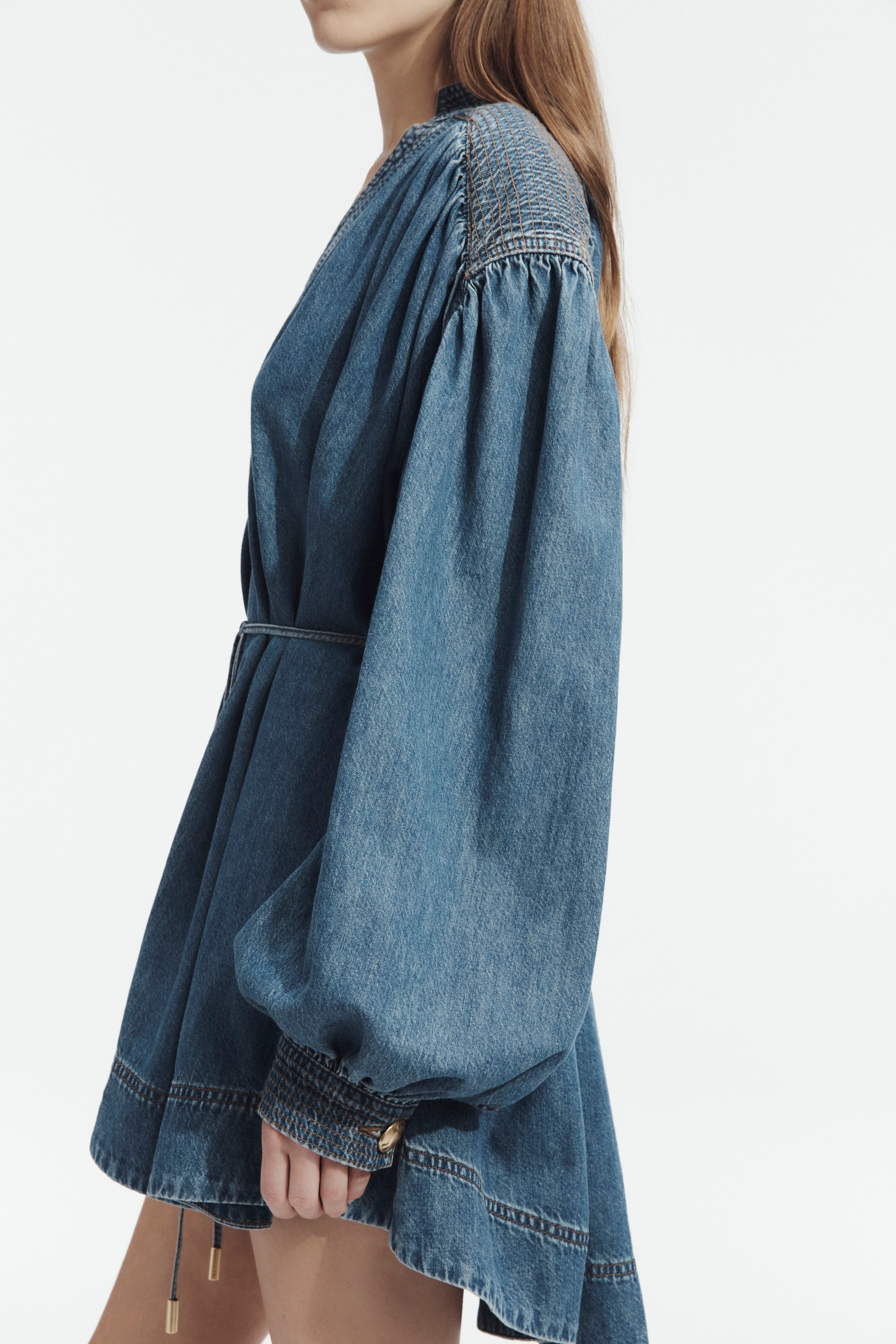 Viva Denim Mini Dress - Image 4