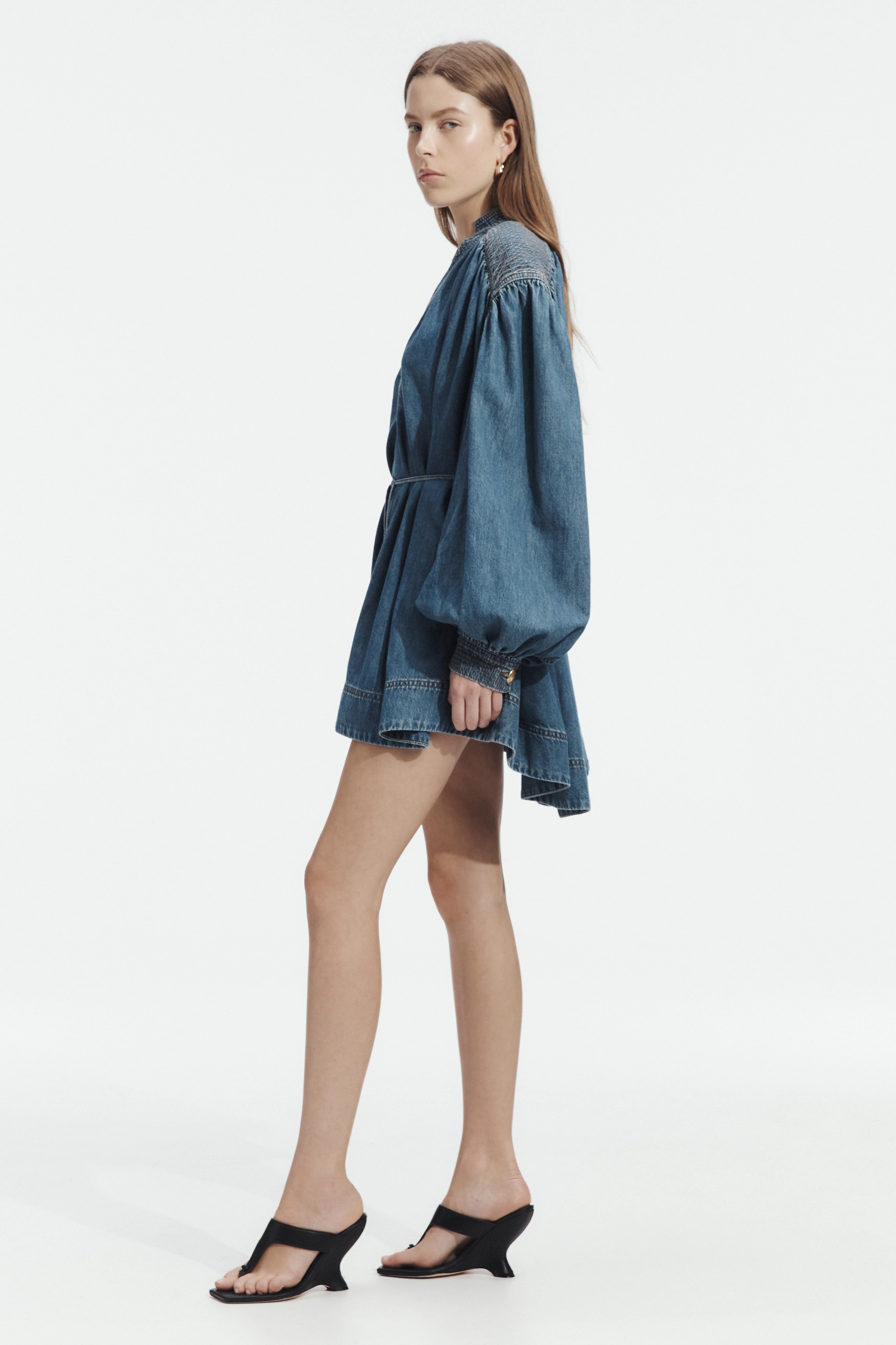 Viva Denim Mini Dress - Image 5