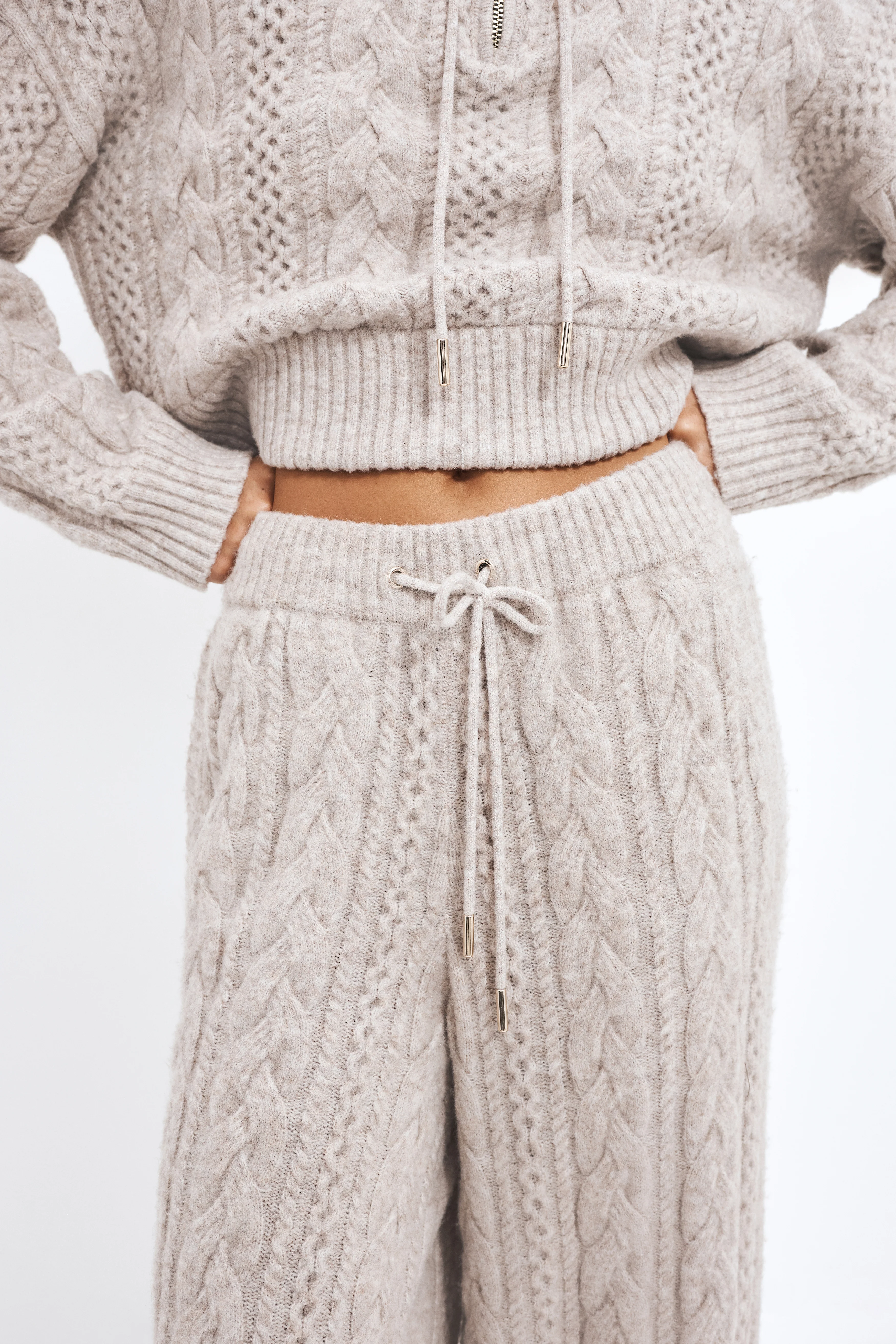 Wide Leg Cable Knit Pant - Image 4