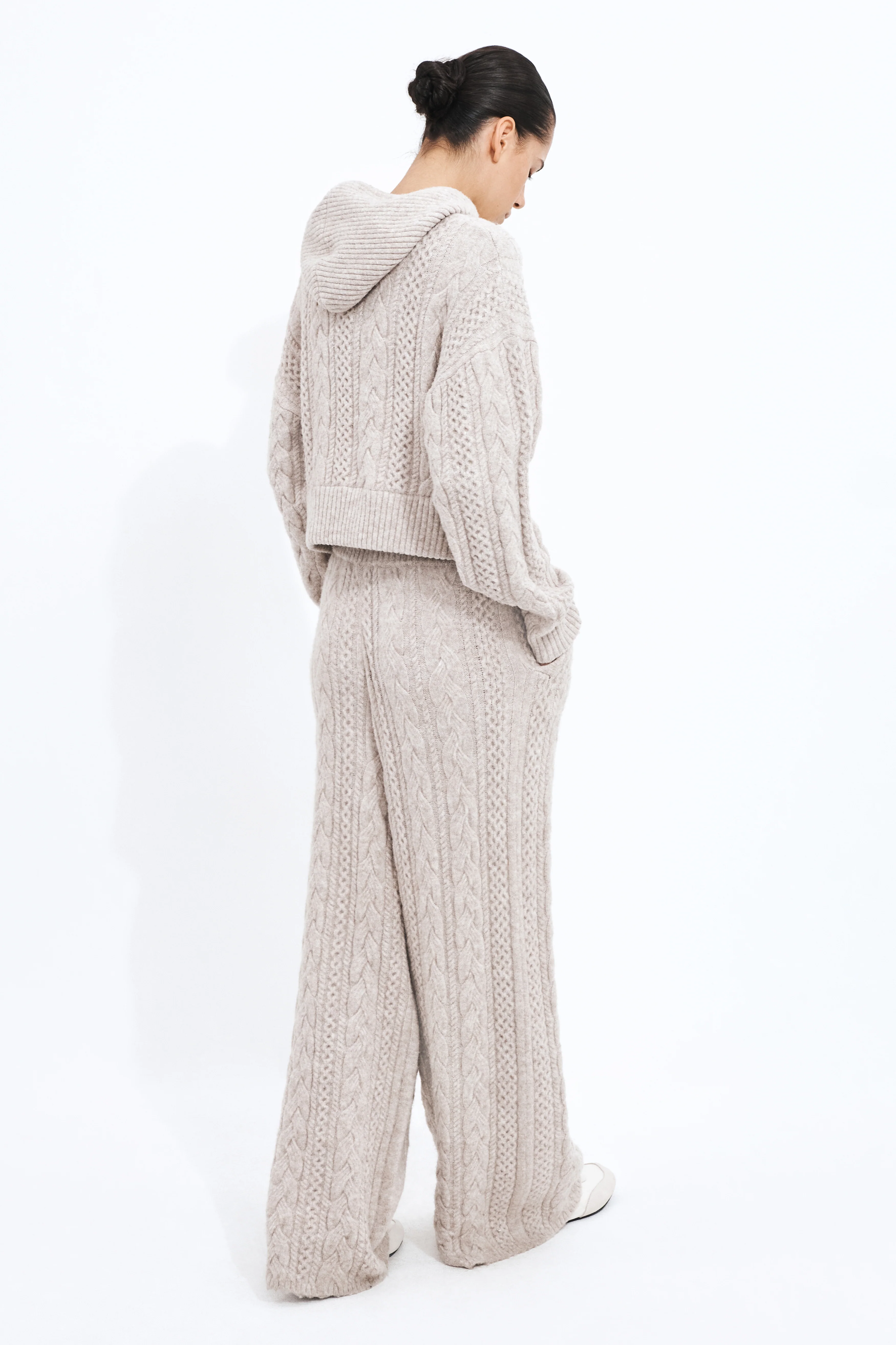 Wide Leg Cable Knit Pant - Image 5