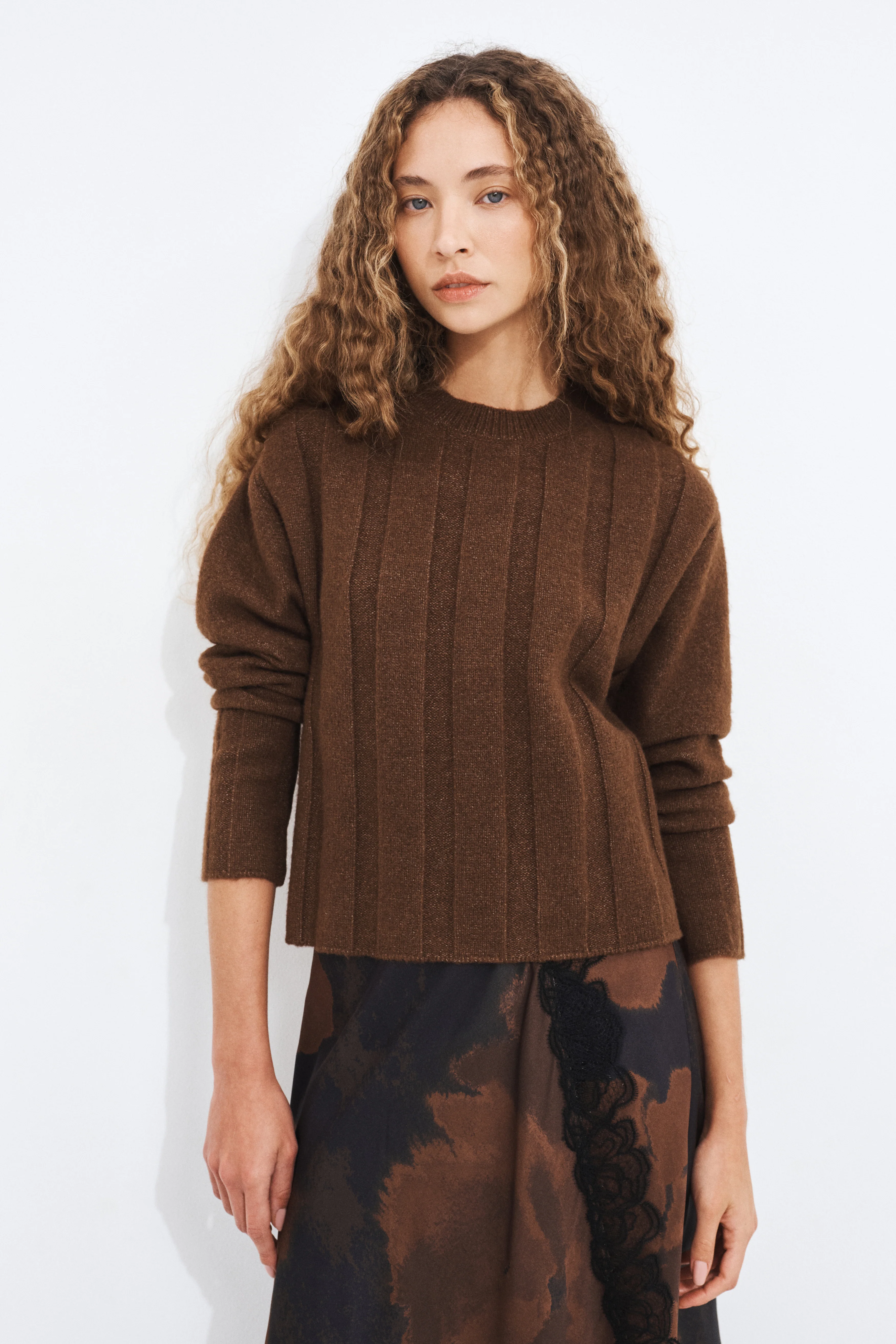 Wide Rib Knit Jumper