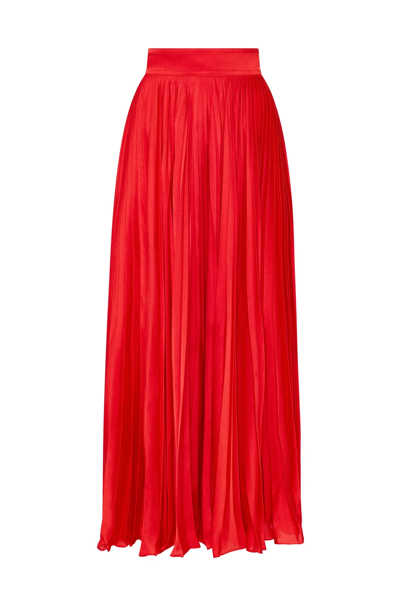 Wondrous Pleated Satin Skirt - Image 2