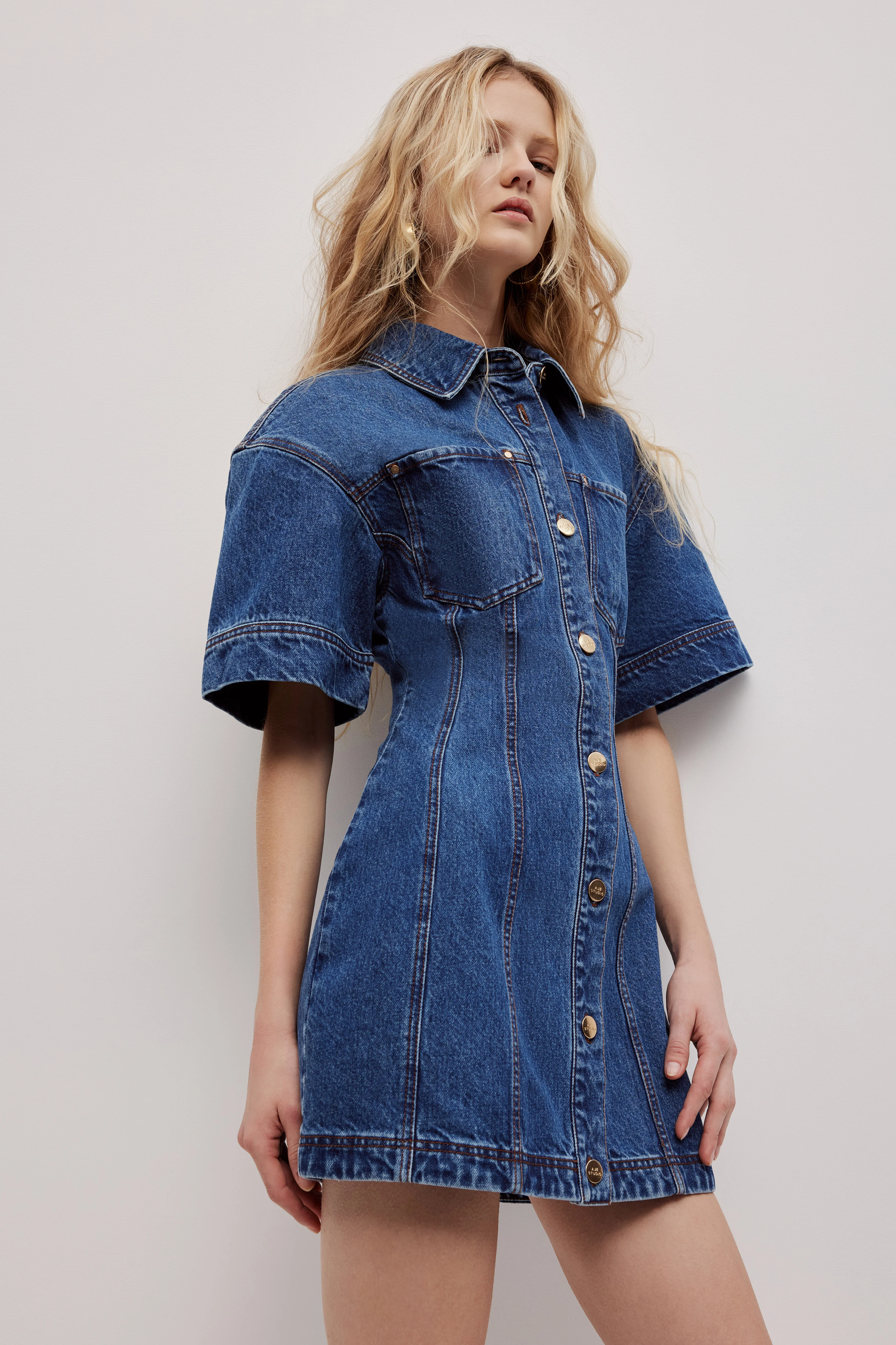 Zella Panelled Shirt Dress - Image 3