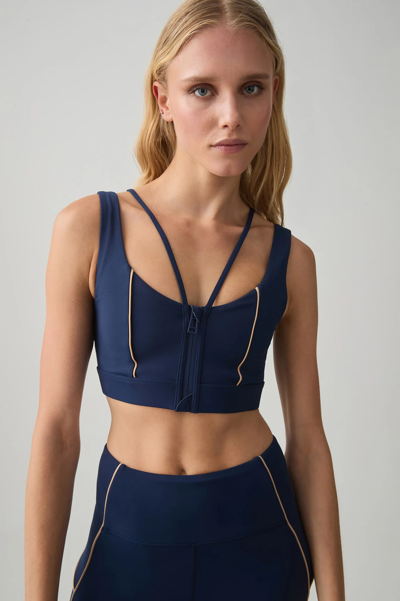 Zip Front Double Strap Bra 319 - Image 4