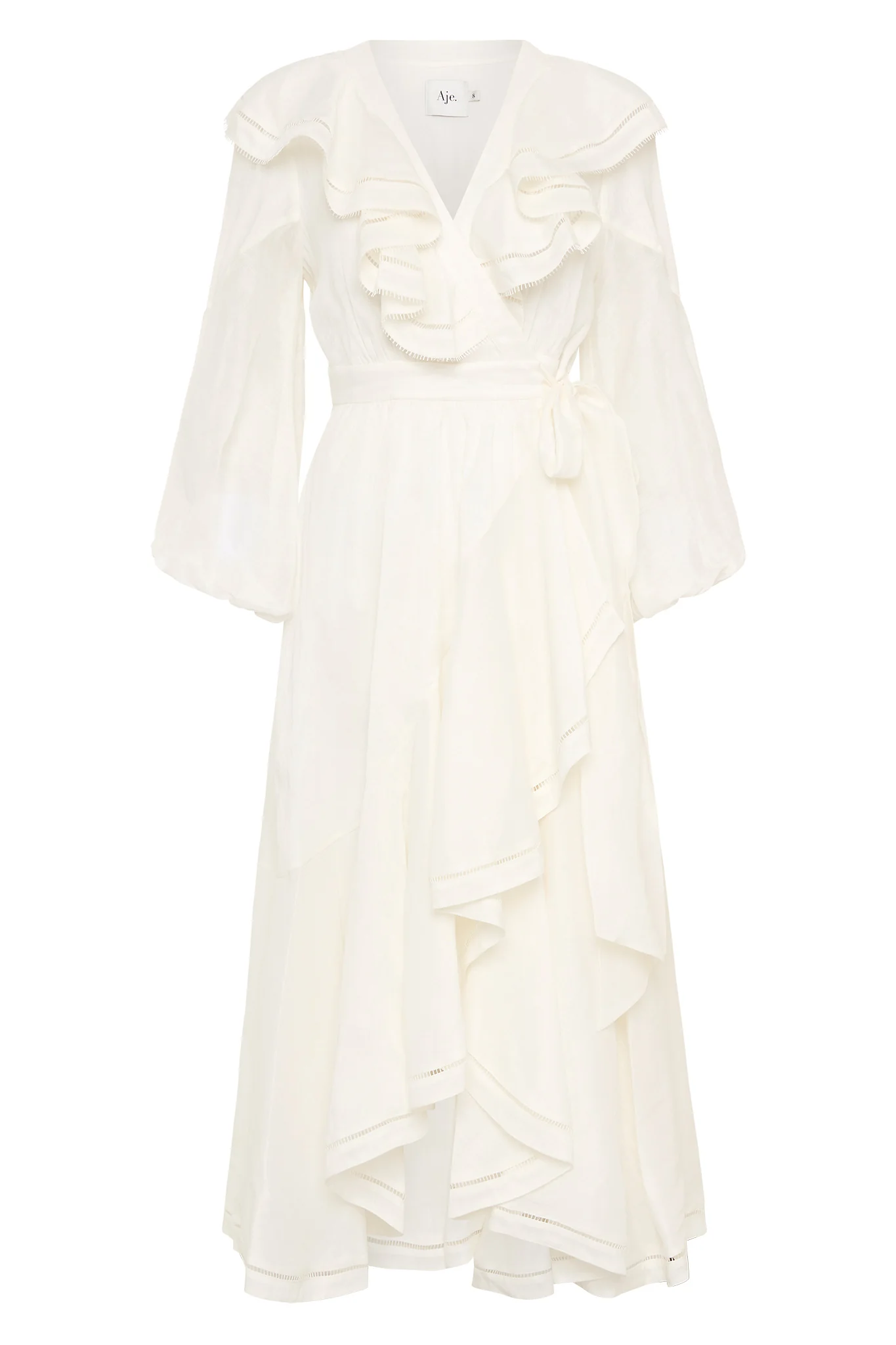 Zoe Ruffle Wrap Midi Dress - Image 2
